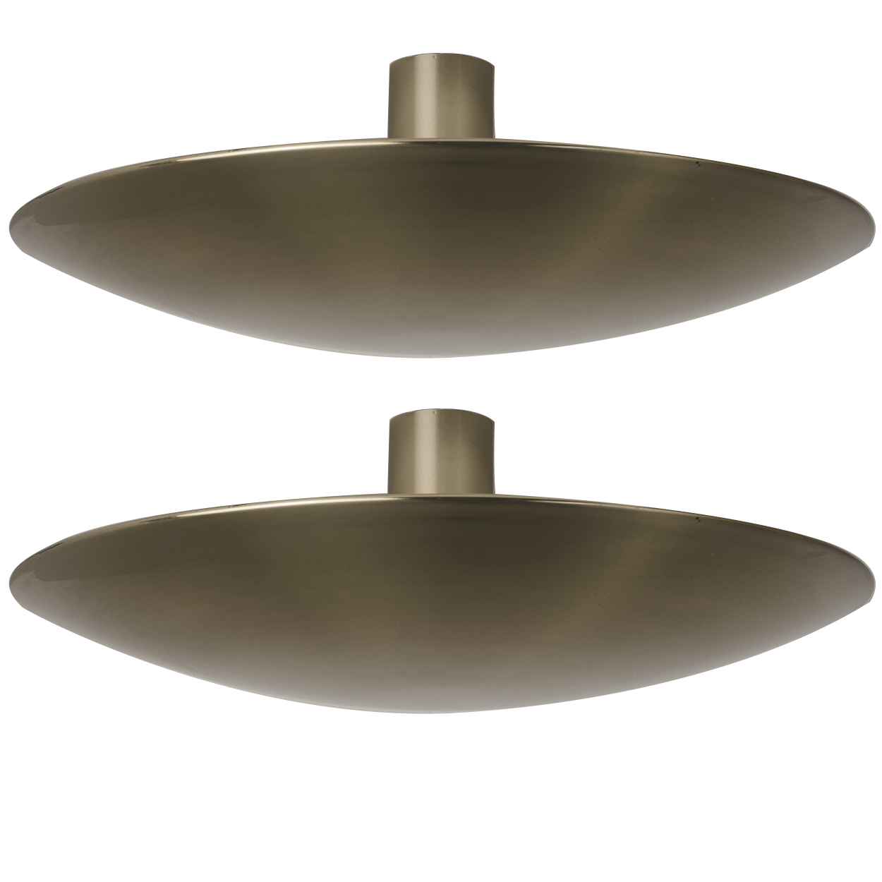 1 of the 2 Florian Schulz Nickel Plated Flush Mount Ceiling / Wall Lights
