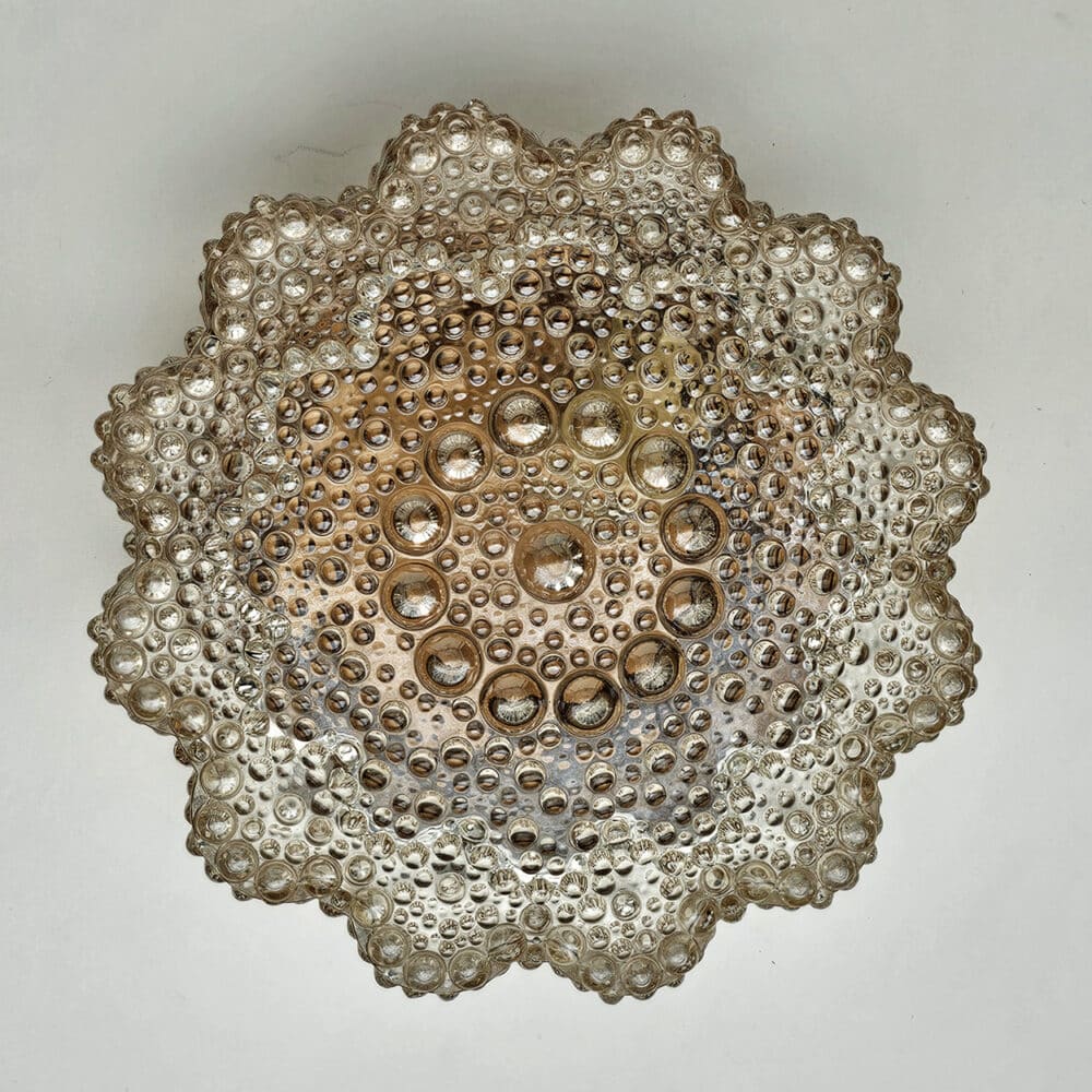 Star Amber Bubble Glass Wall Light by Helena Tynell