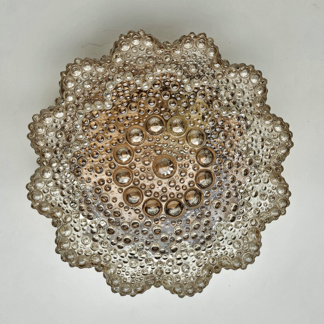 Star Amber Bubble Glass Wall Light by Helena Tynell