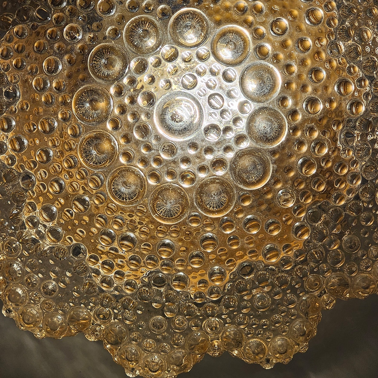Star Amber Bubble Glass Wall Light by Helena Tynell