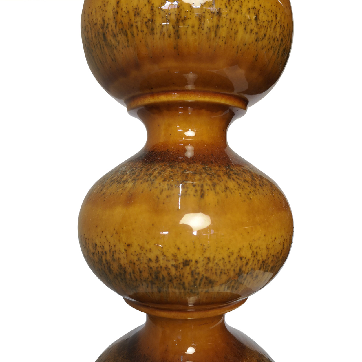 Ceramic Floorlamp with New Silk Lampshade Dedar, Kaiser