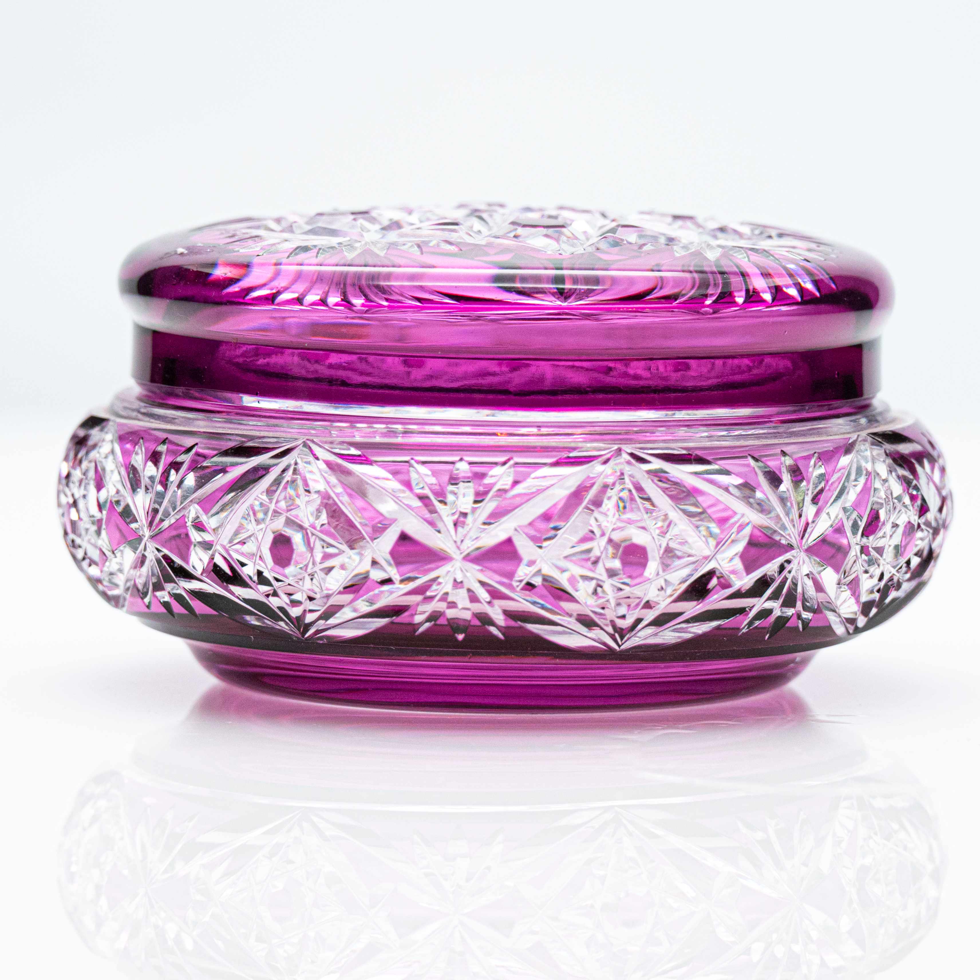 Baccarat Candy Jar, Violet Purple Crystal, France, 1930