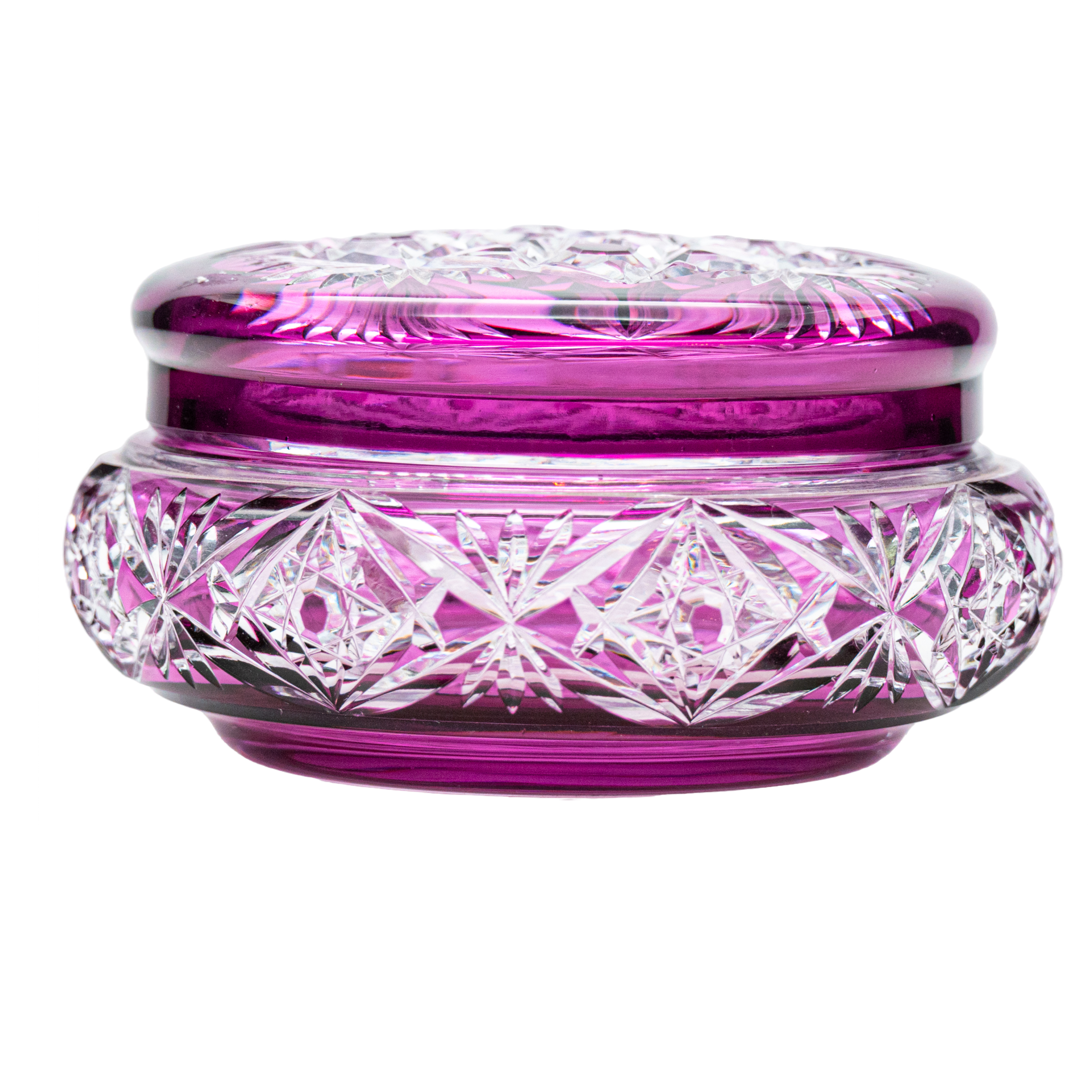 Baccarat Candy Jar, Violet Purple Crystal, France, 1930