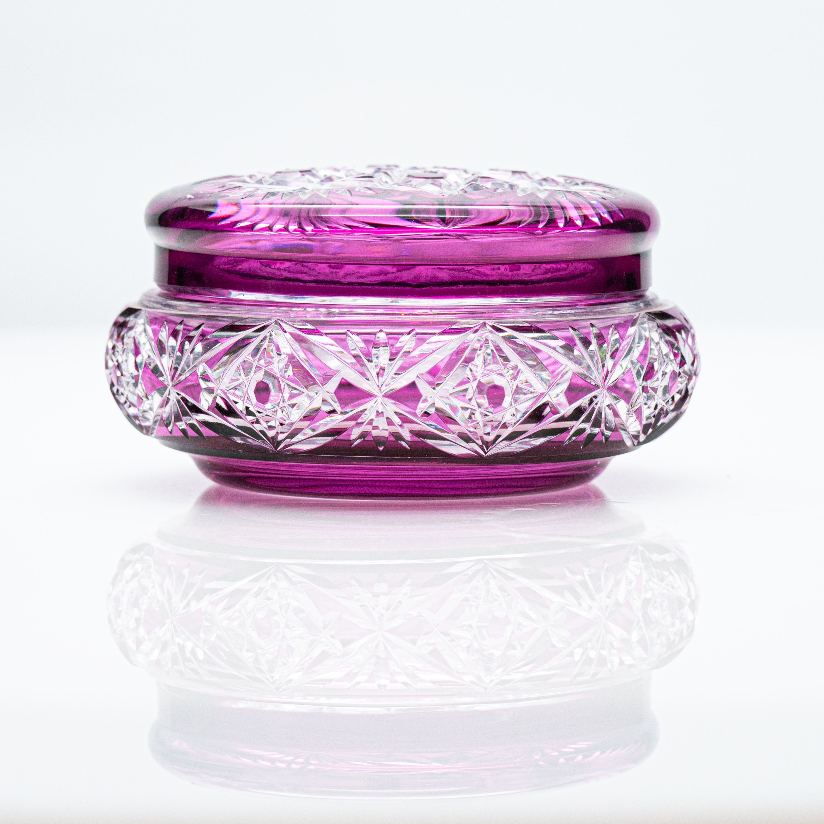 Baccarat Candy Jar, Violet Purple Crystal, France, 1930