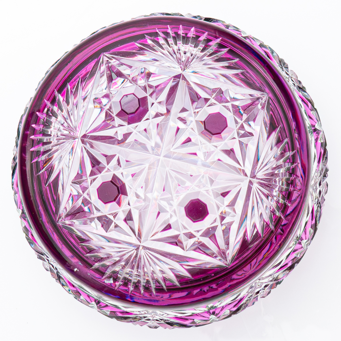 Baccarat Candy Jar, Violet Purple Crystal, France, 1930