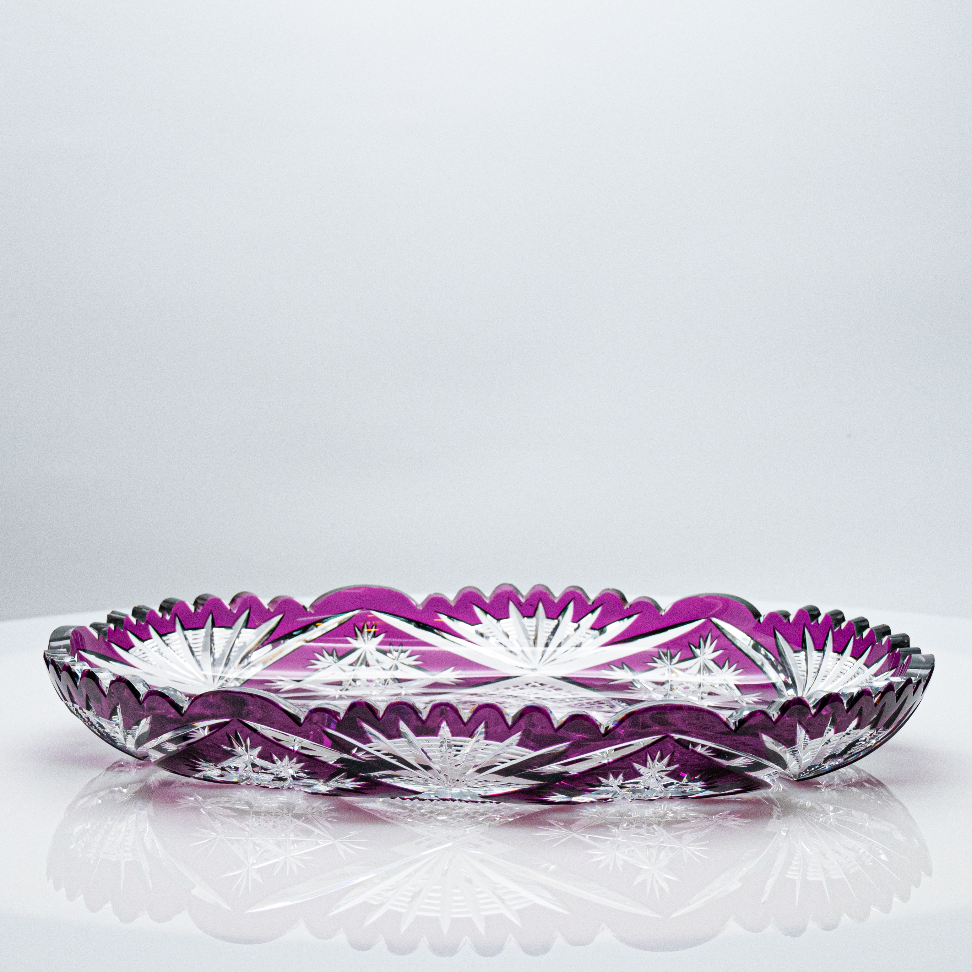 Baccarat Fruit Bowl, Violet Crystal, France, 1930