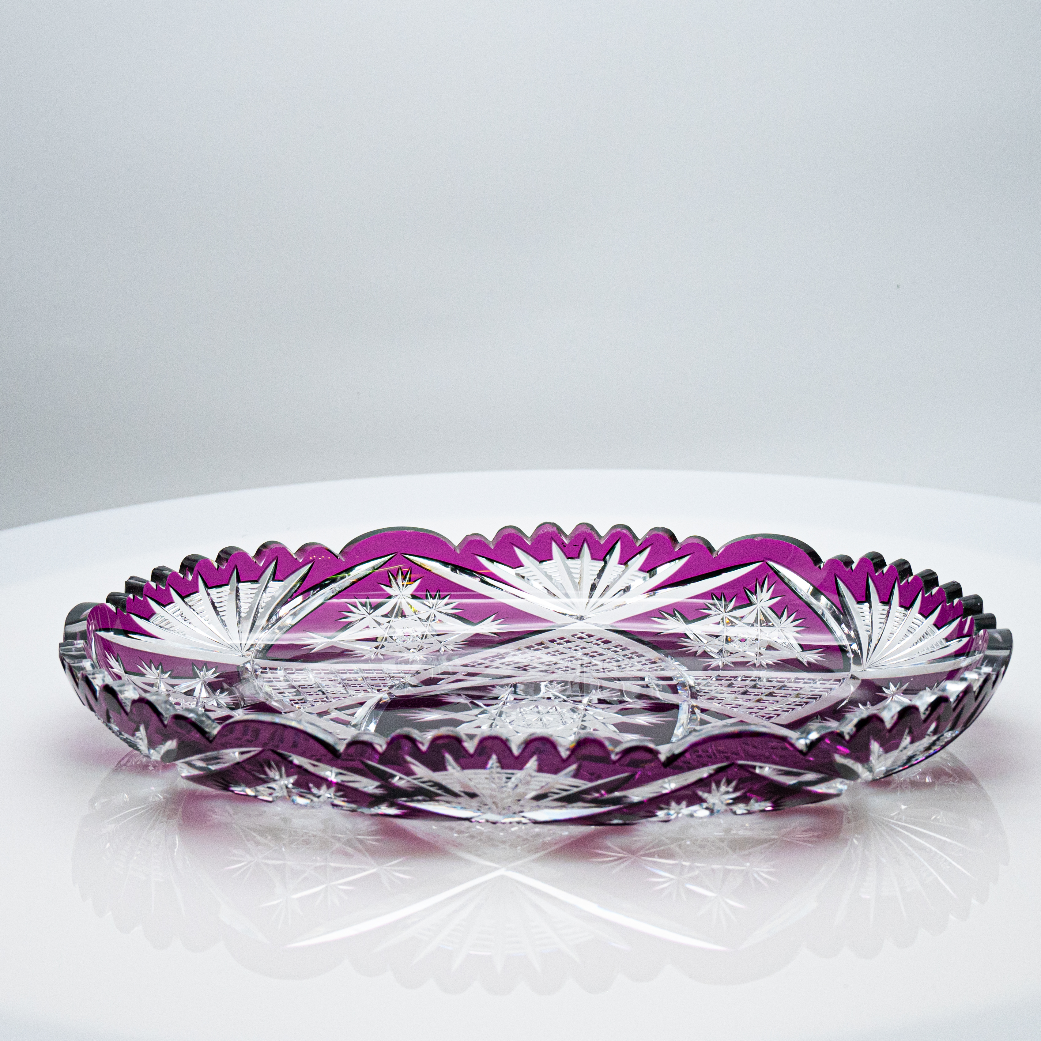 Baccarat Fruit Bowl, Violet Crystal, France, 1930