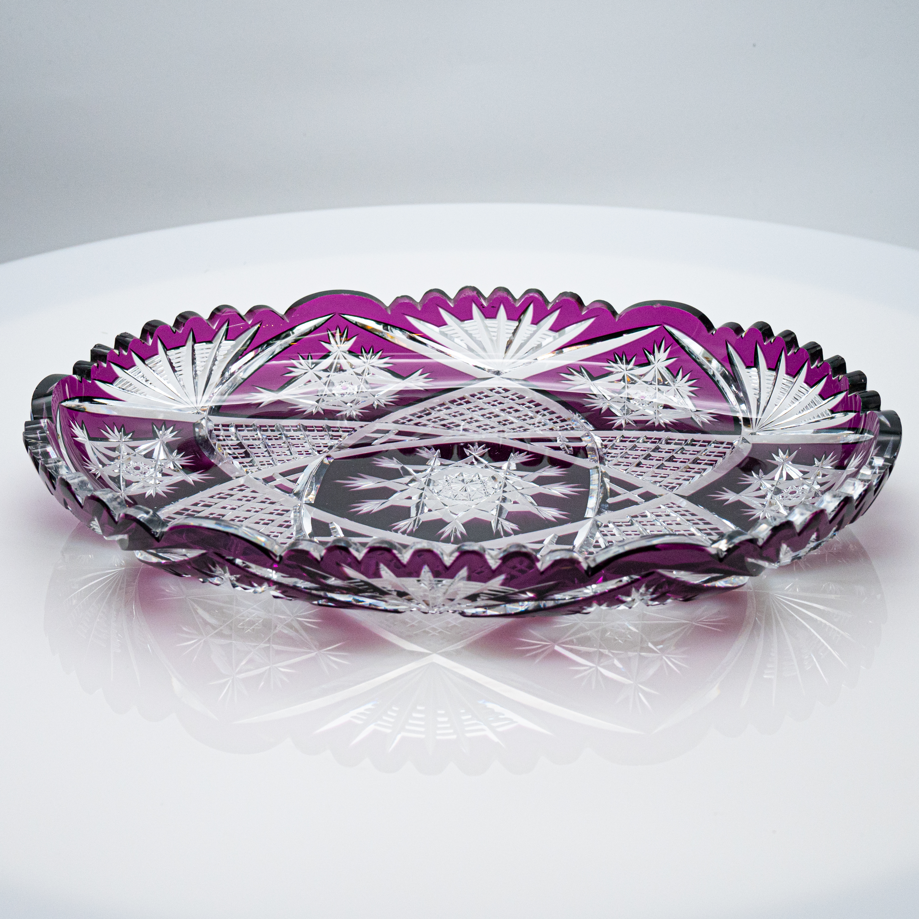 Baccarat Fruit Bowl, Violet Crystal, France, 1930