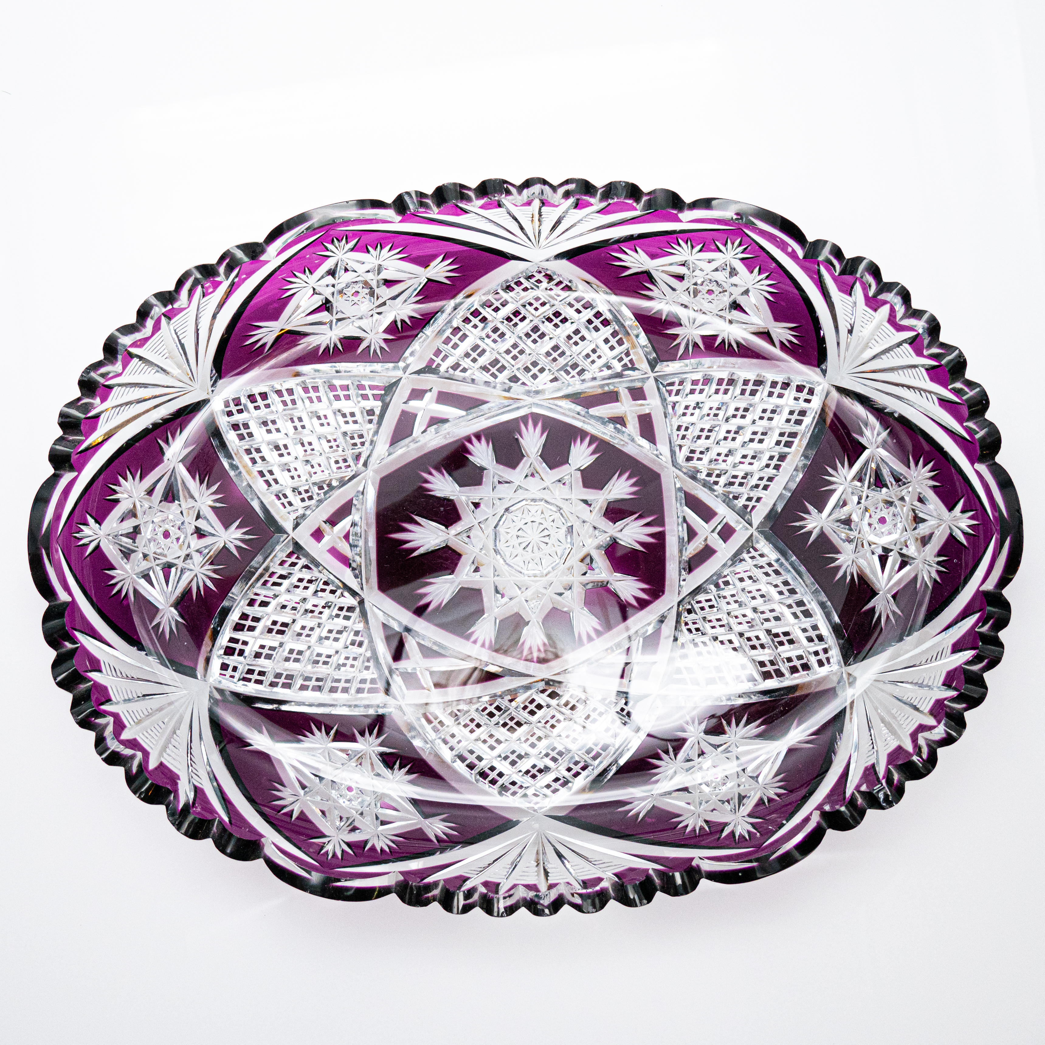 Baccarat Fruit Bowl, Violet Crystal, France, 1930