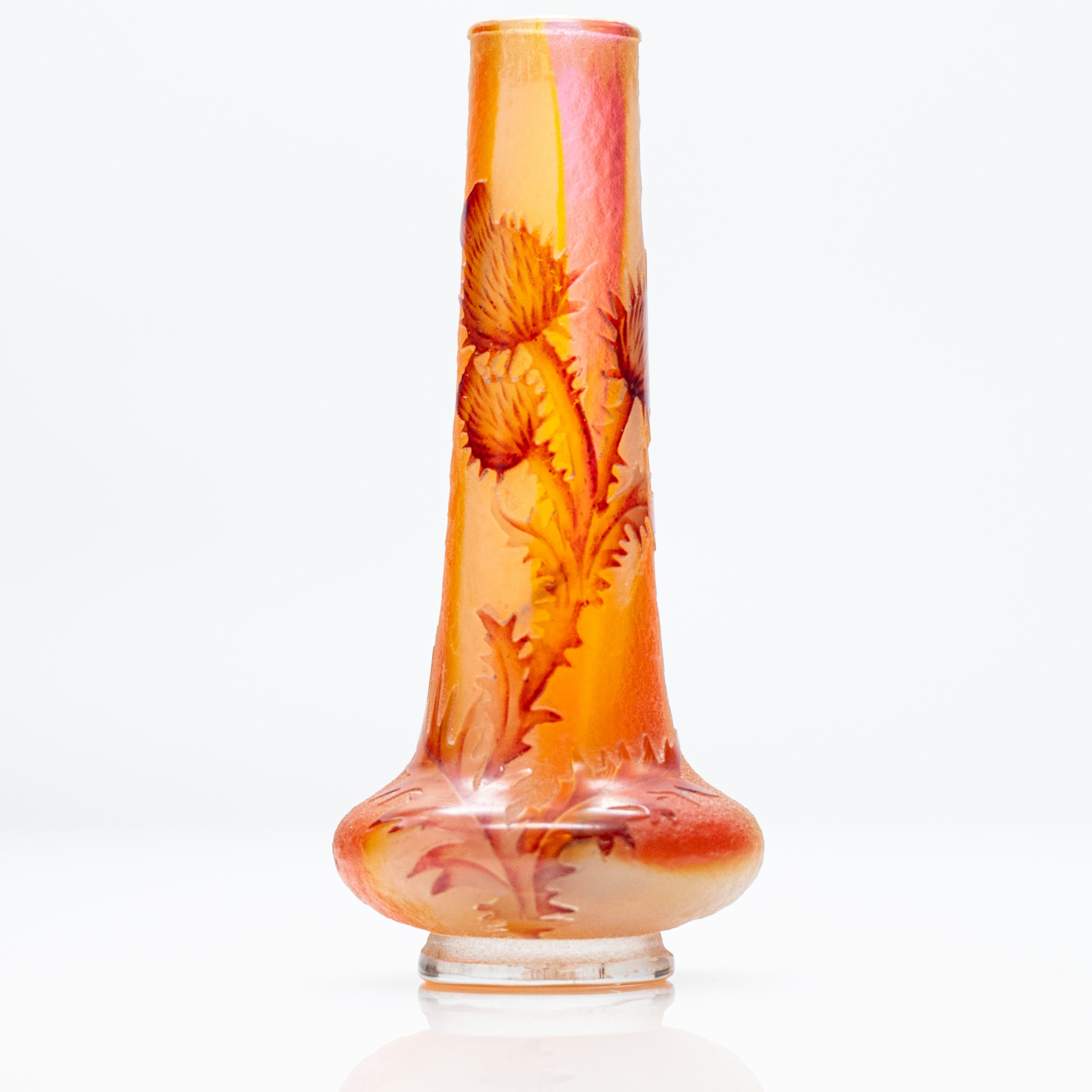 Daum Nancy, Exquise Small Vase Pâte de Verre, Multi-color, France, 1870