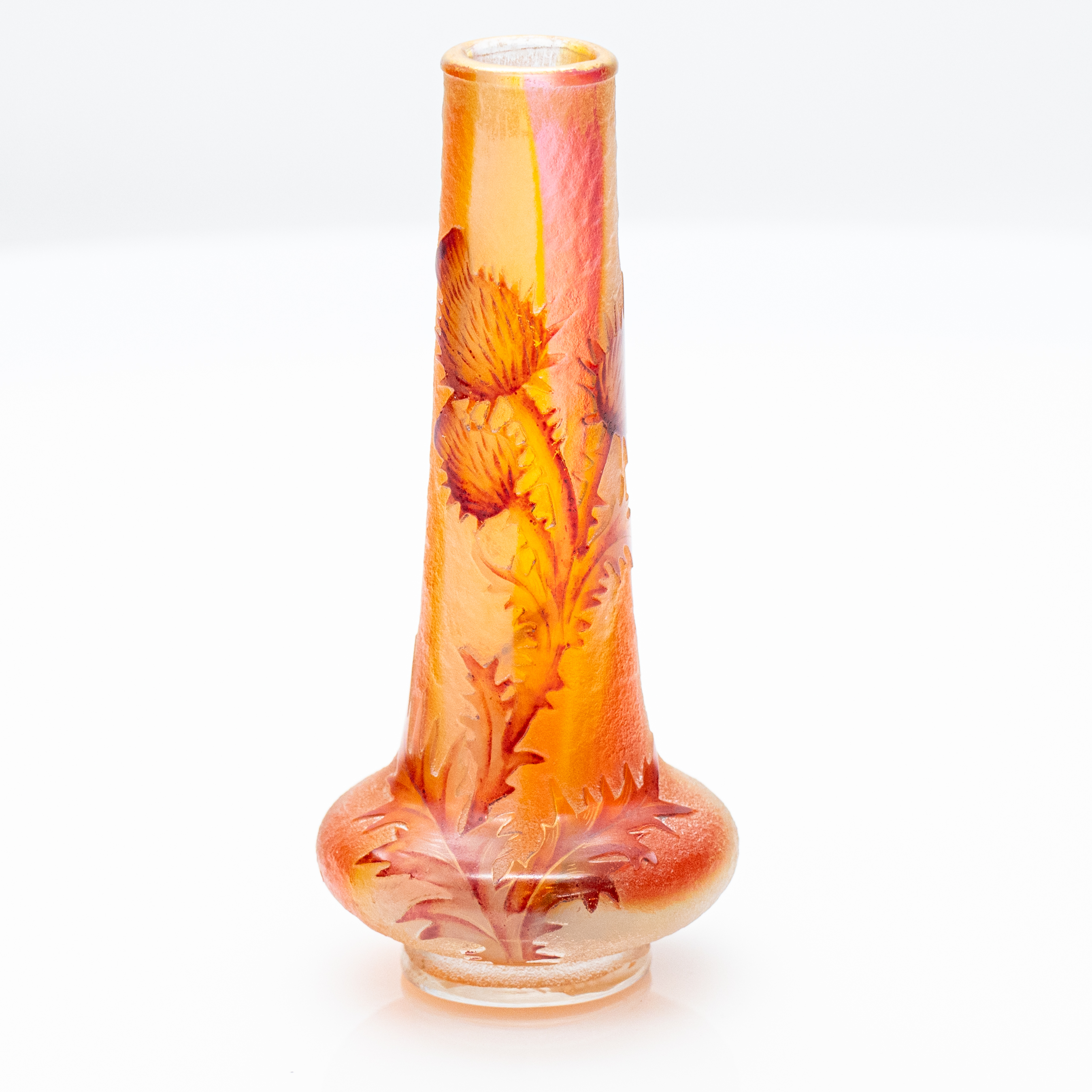 Daum Nancy, Exquise Small Vase Pâte de Verre, Multi-color, France, 1870