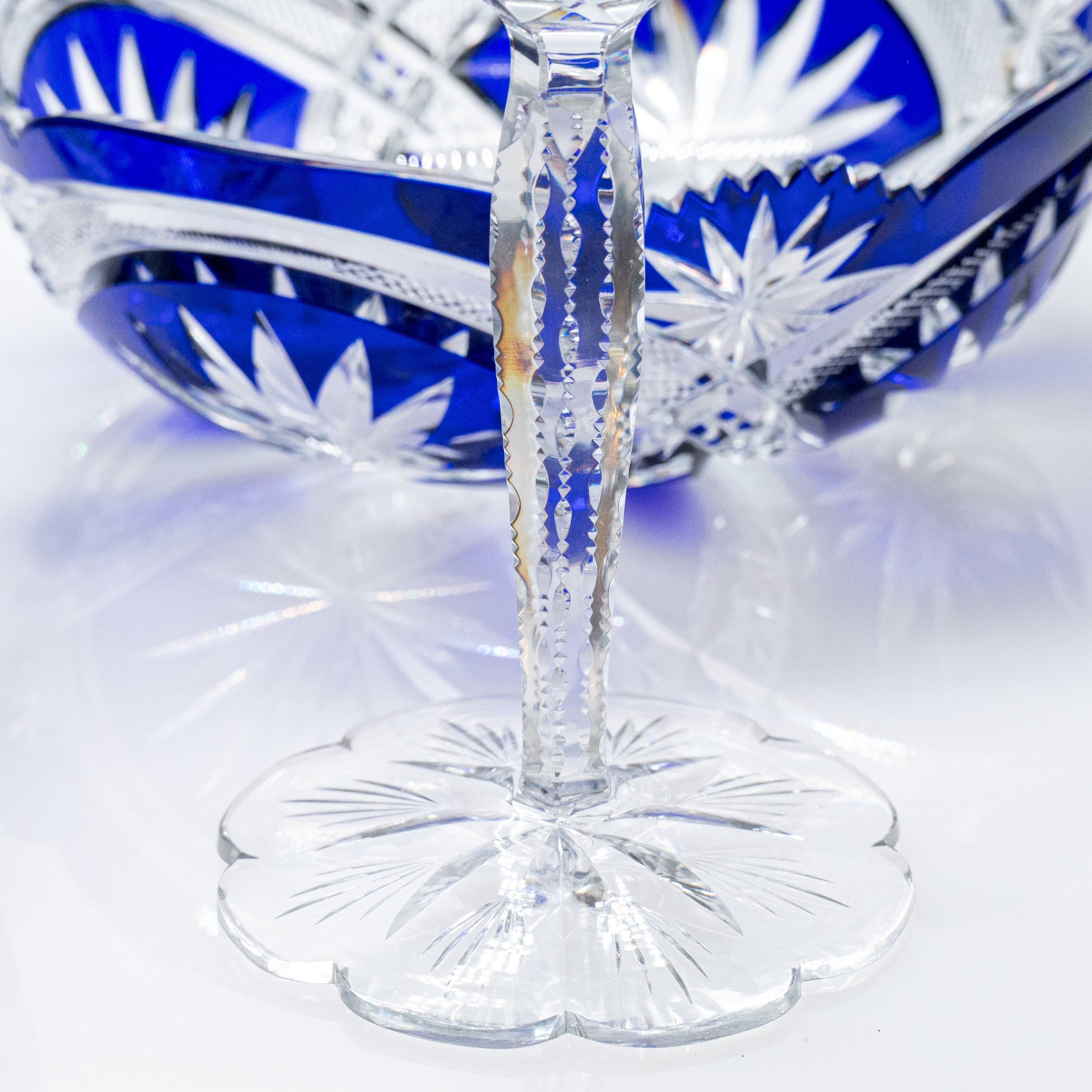 Exquise Set of Baccarat Bowls, Deep Blue Crystal, France, 1935