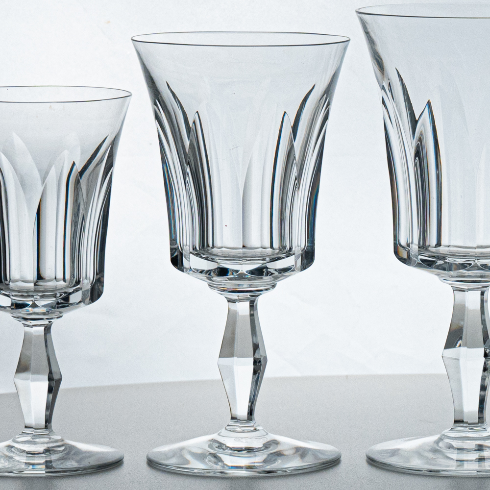 Set of 36 Exquise Baccarat Polignac Crystal Pieces, France, 1950