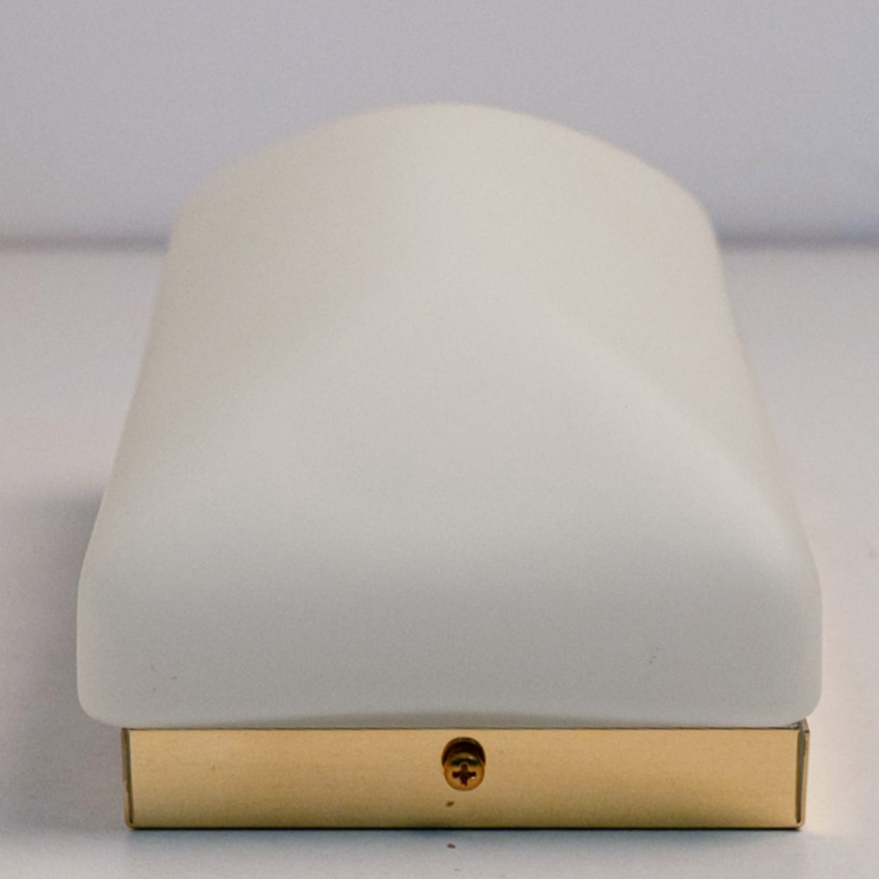 Several Rectangle White Opaque Glass Wall Lights by Glashütte Limburg, 1970