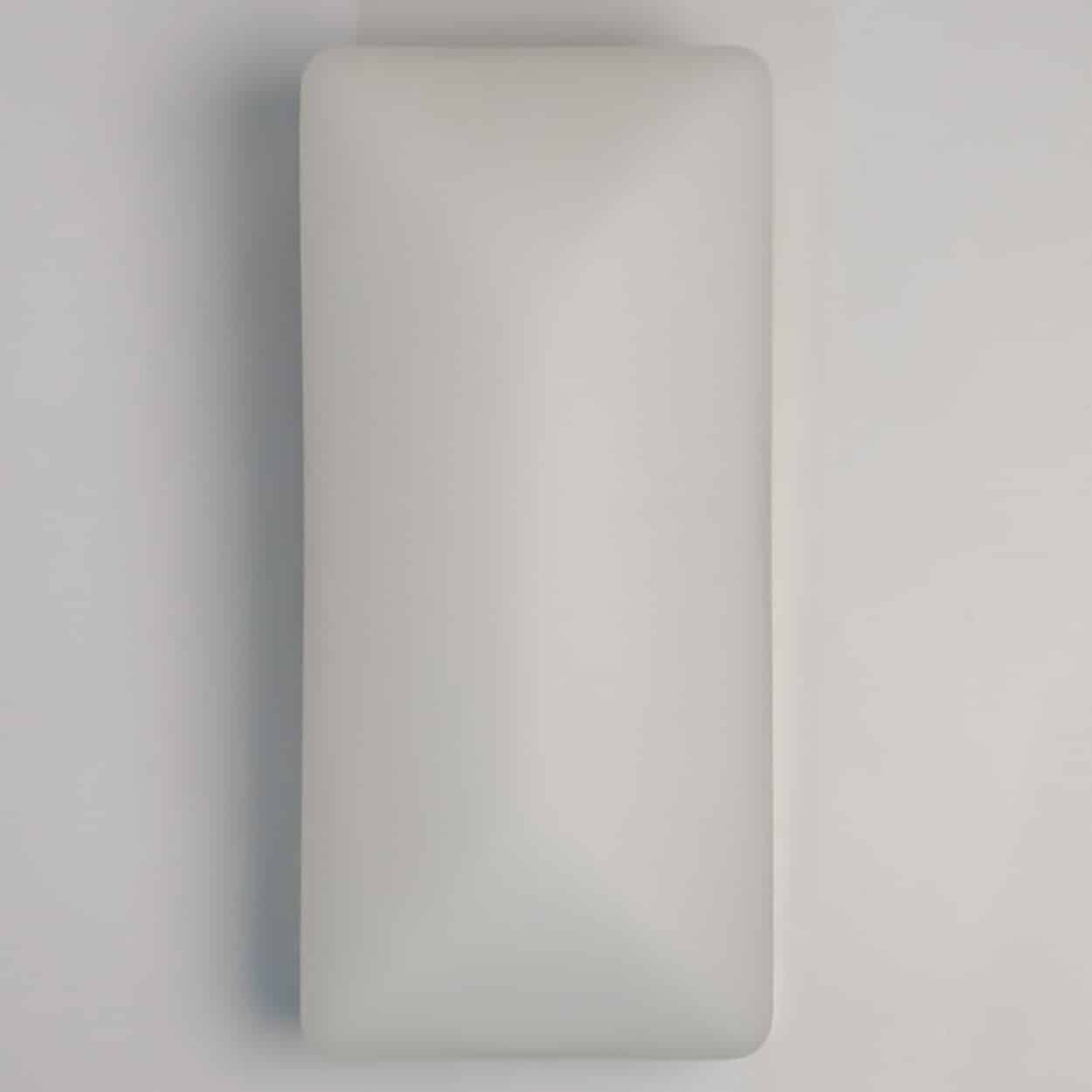 Several Rectangle White Opaque Glass Wall Lights by Glashütte Limburg, 1970