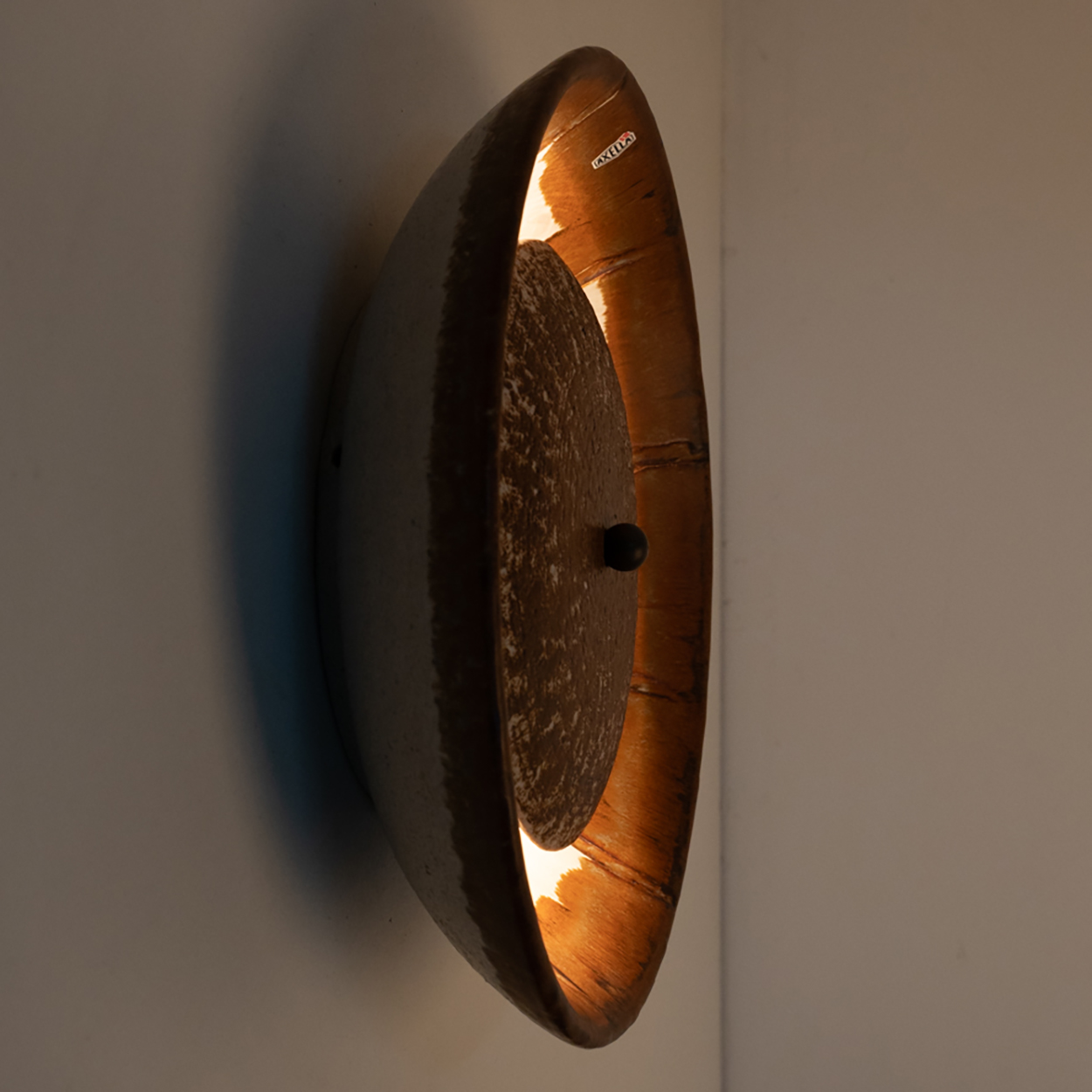 1 of the 3 Elegant Ceramic Wall Lights, Denmark, 1970s