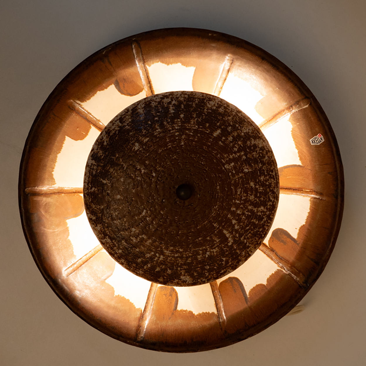 1 of the 3 Elegant Ceramic Wall Lights, Denmark, 1970s