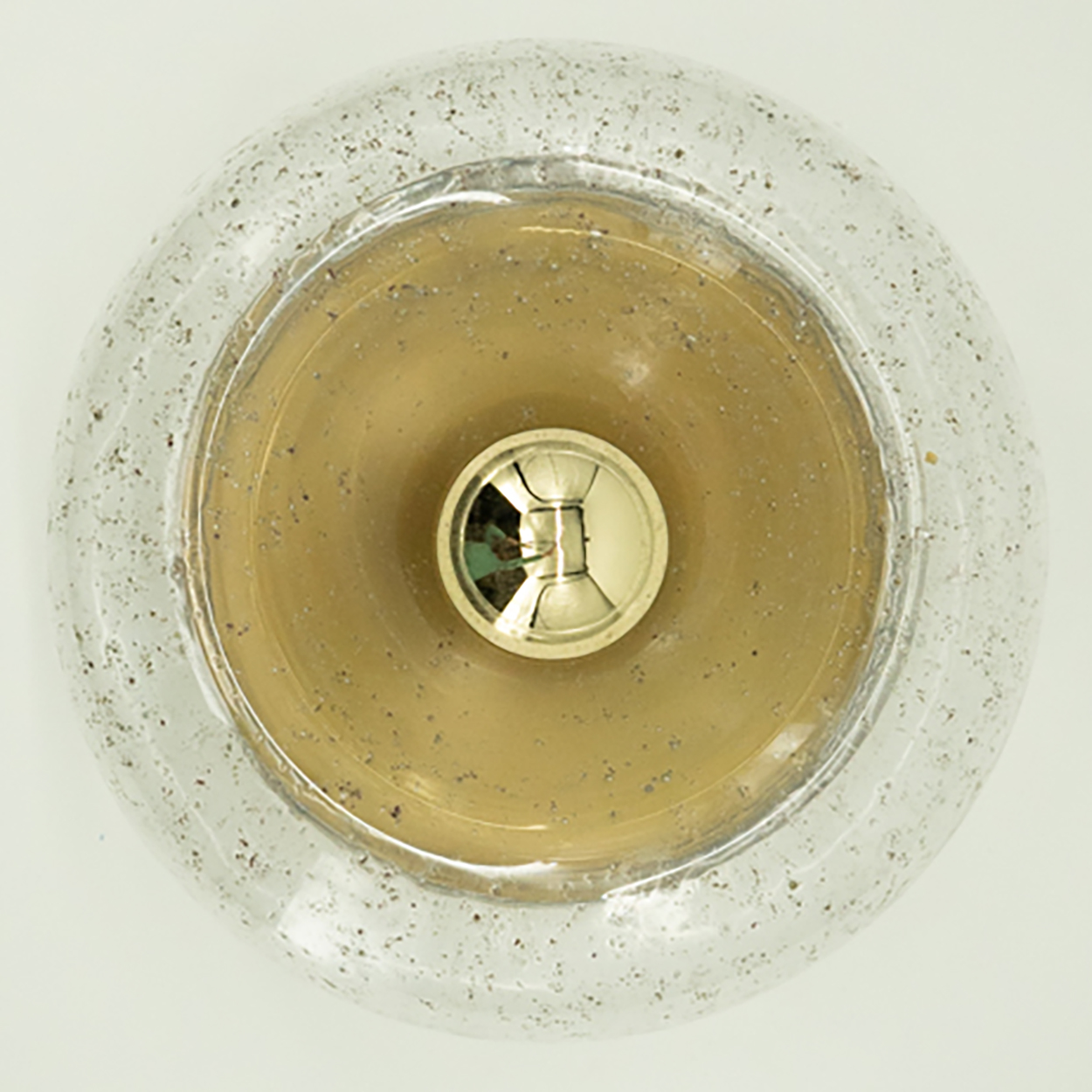 Pair of Beautiful Brass Glass Flush Mount by Doria Leuchten, Germany 1970