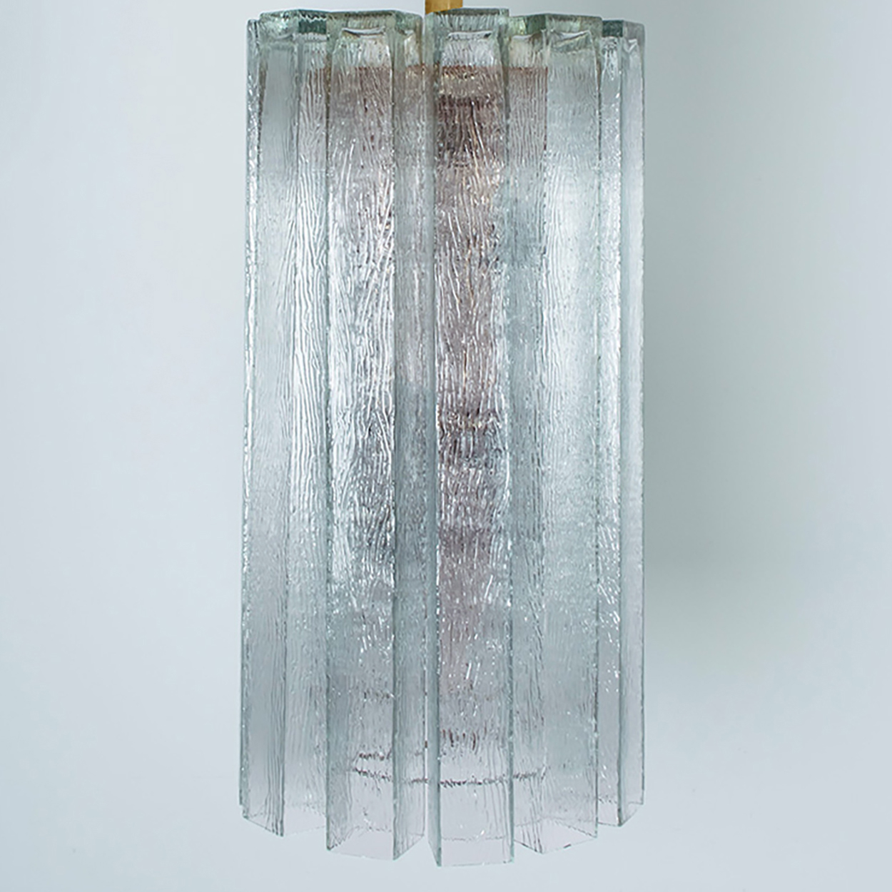 1 of the 3 Beautiful 12 Glass Tubes Chandelier by Doria Leuchten, Germany 1970