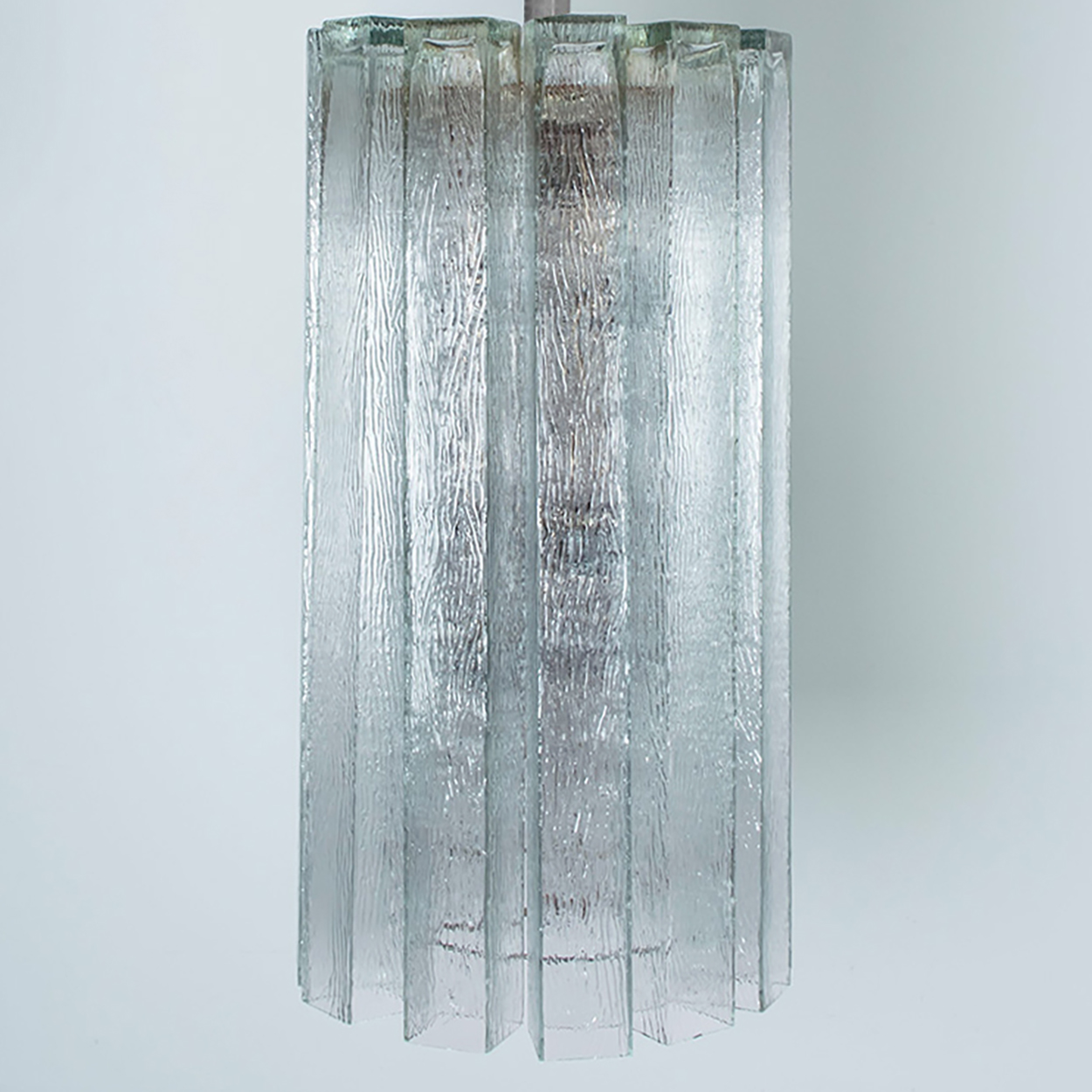 1 of the 3 Beautiful 12 Glass Tubes Chandelier by Doria Leuchten, Germany 1970