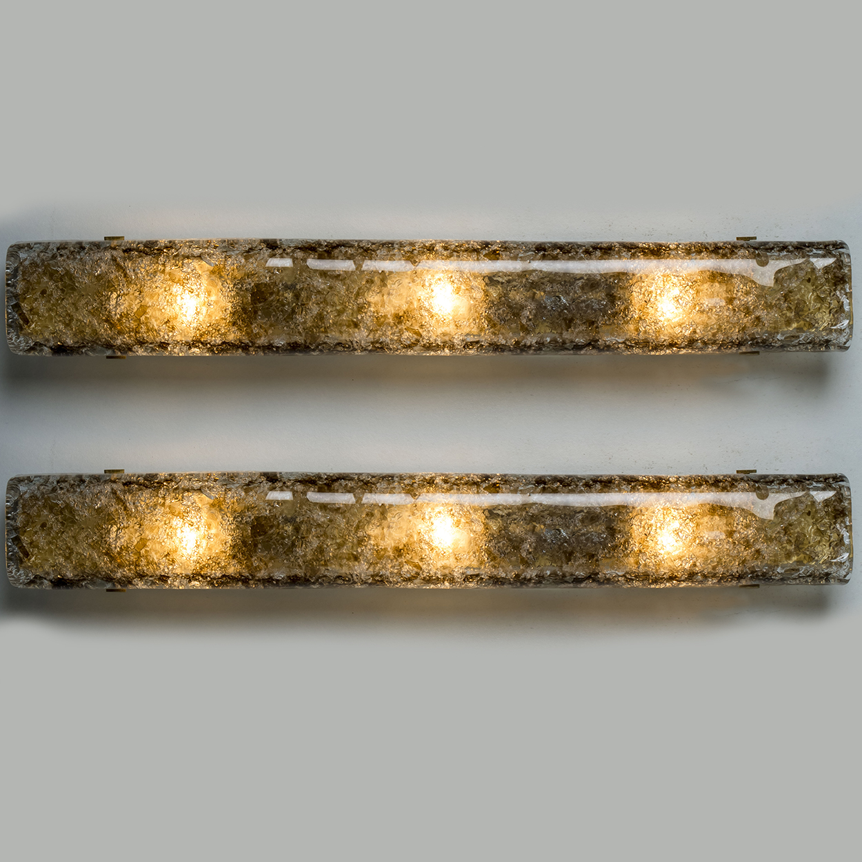 Several Tube Smoked Glass Wall Lights by Kaiser Leuchten, 1970s