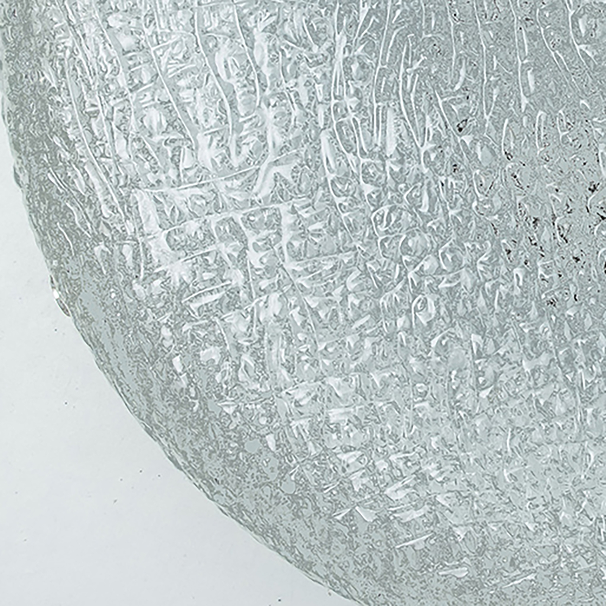 Round Clear Textured Glass Flush Mount, Limburg