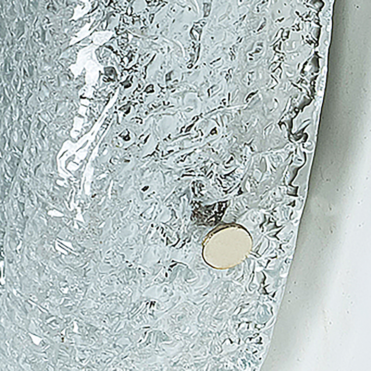 Round Clear Textured Glass Flush Mount, Limburg