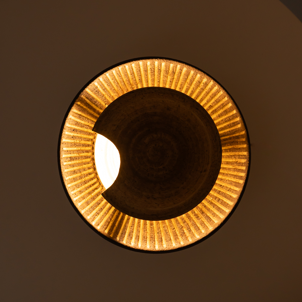 1 of the 3 Elegant Ceramic Wall Lights, Denmark, 1970s