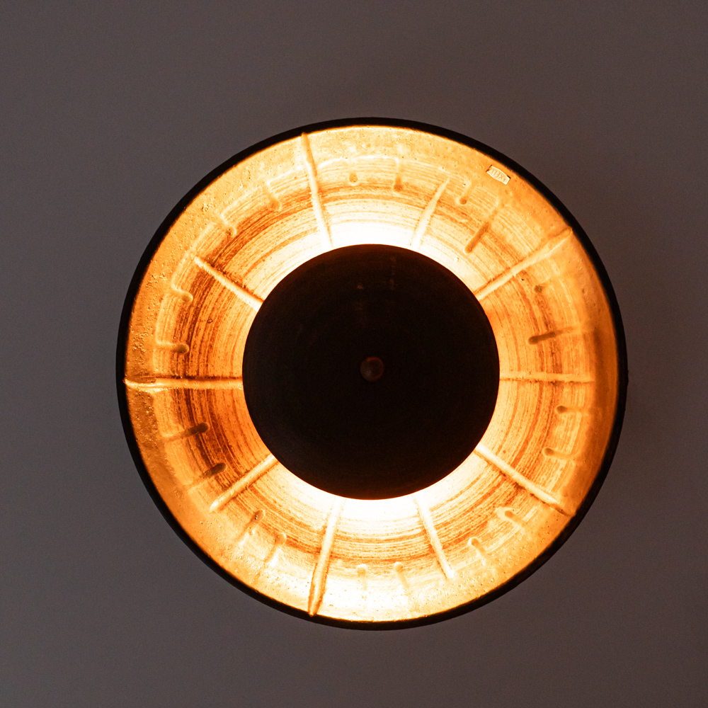 1 of the 3 Magnificent Ceramic Wall Lights, Denmark, 1970s