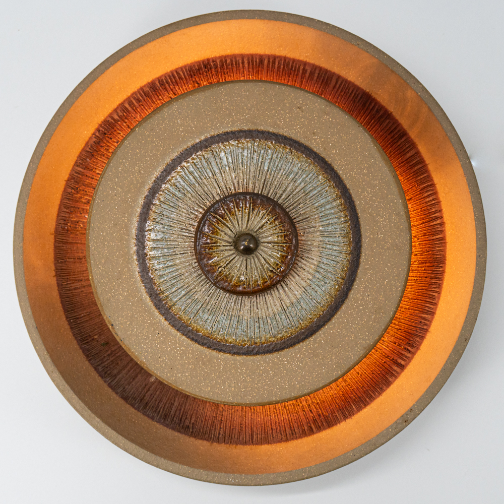 1 of the 3 Magnificent Ceramic Wall Lights, Denmark, 1970s