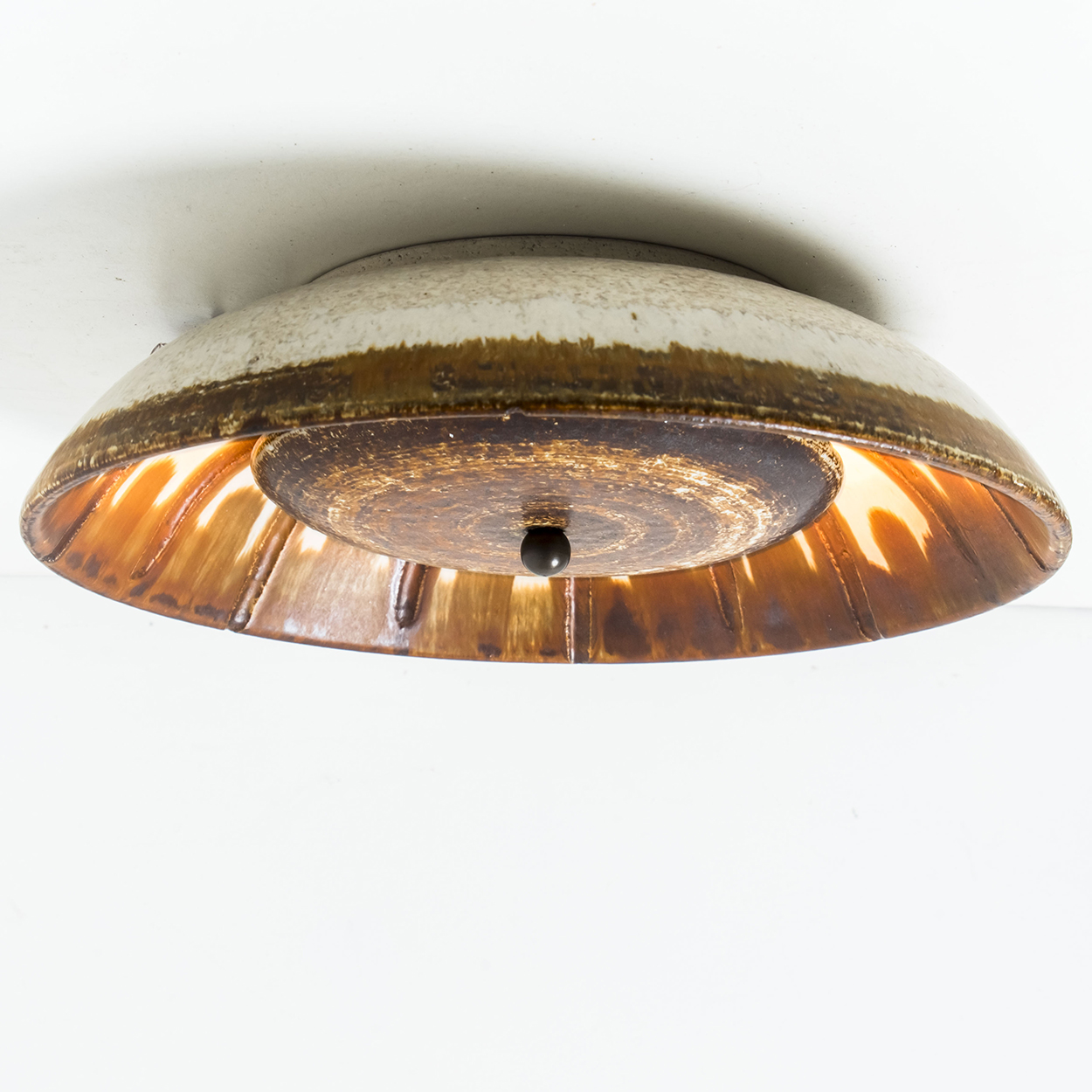 Stunning Large Ceramic Wall Light by Løvemose, Denmark, 1970