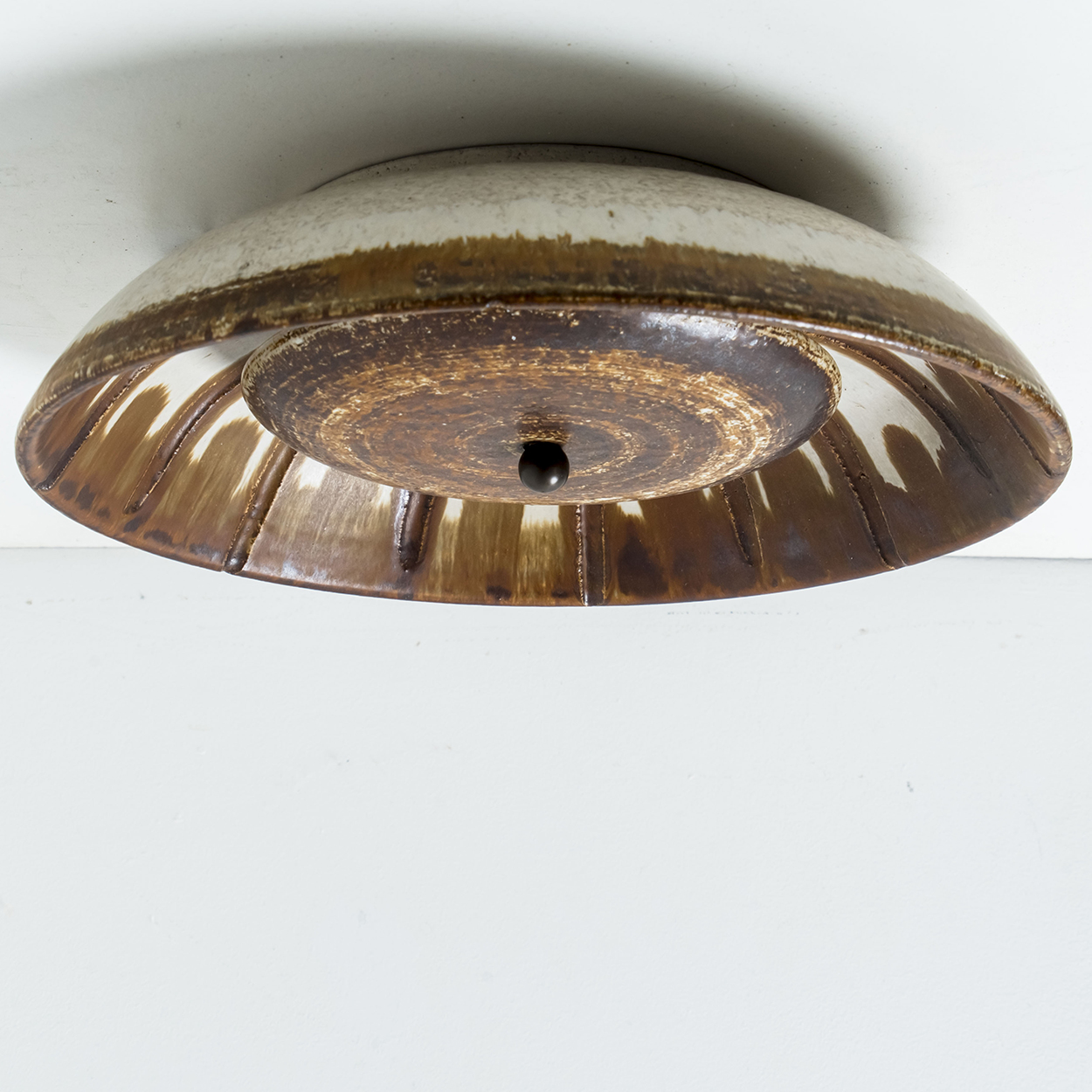 Stunning Large Ceramic Wall Light by Løvemose, Denmark, 1970