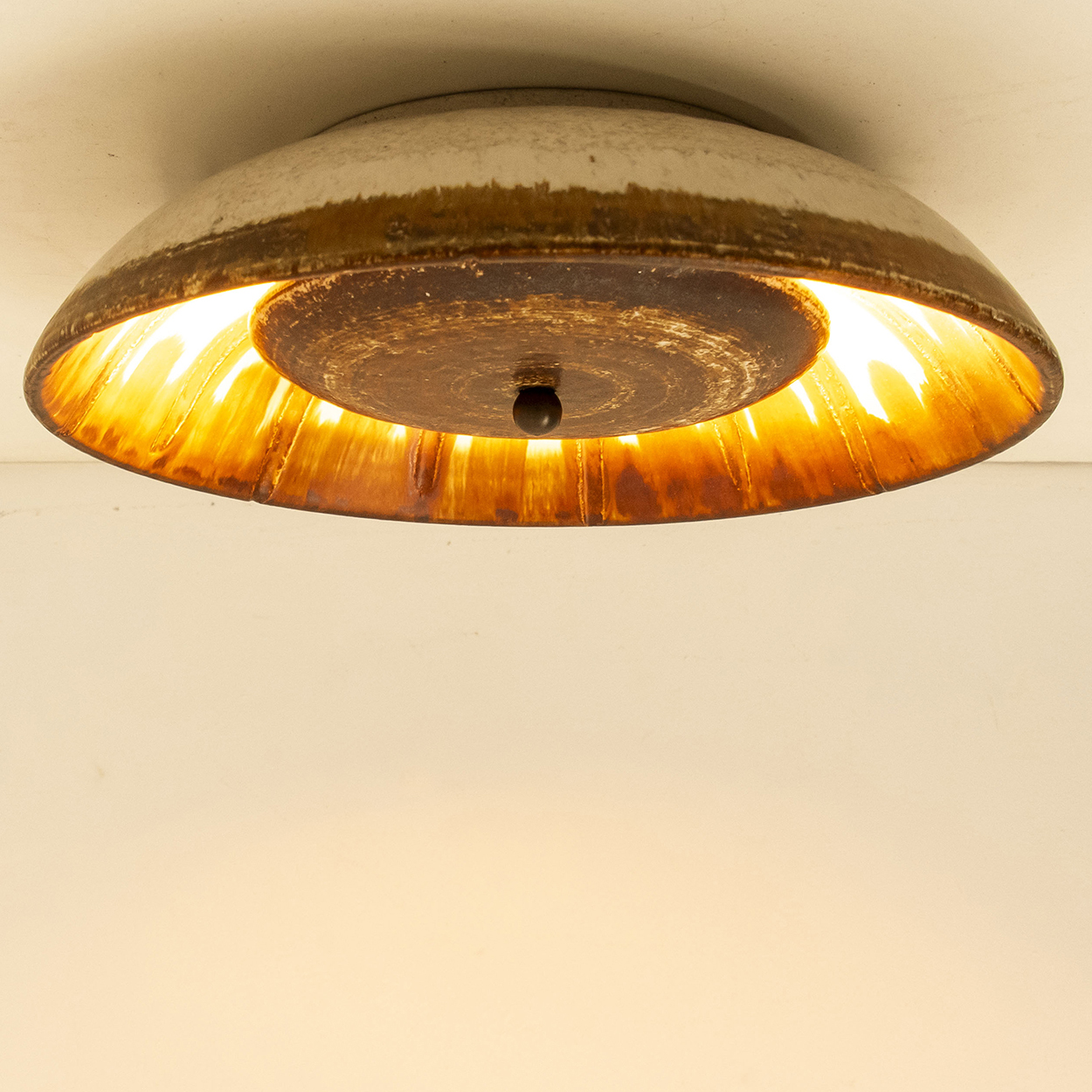 Stunning Large Ceramic Wall Light by Løvemose, Denmark, 1970