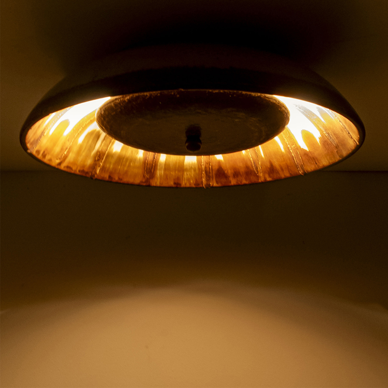 Stunning Large Ceramic Wall Light by Løvemose, Denmark, 1970