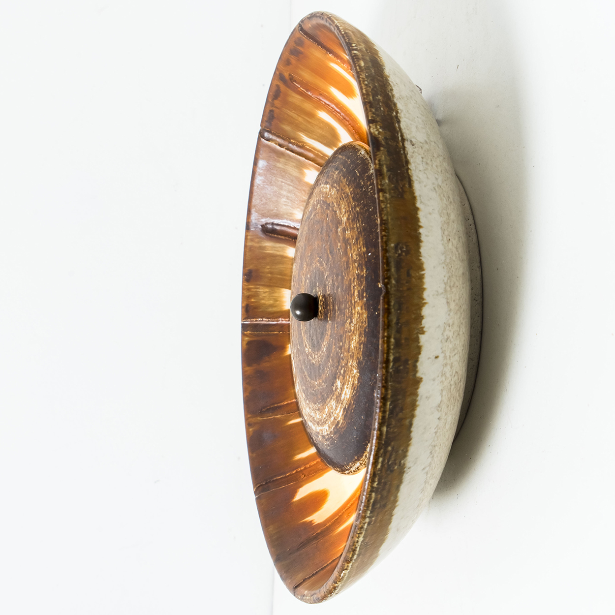 Stunning Large Ceramic Wall Light by Løvemose, Denmark, 1970