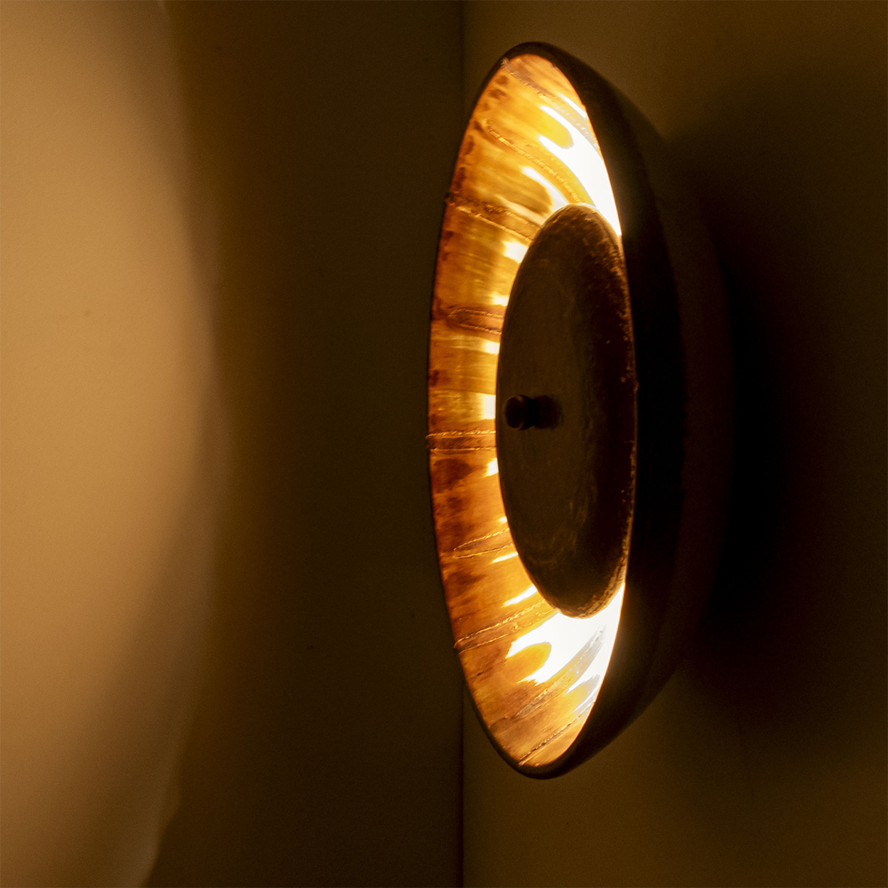 Stunning Large Ceramic Wall Light by Løvemose, Denmark, 1970