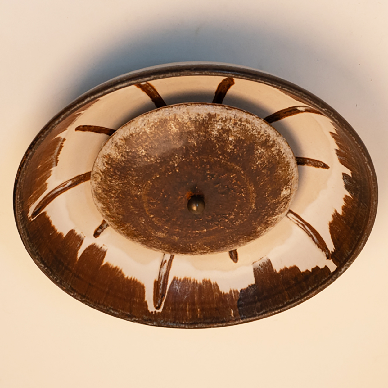 1 of 3 Gorgeous Ceramic Wall Lights, Denmark, 1970s