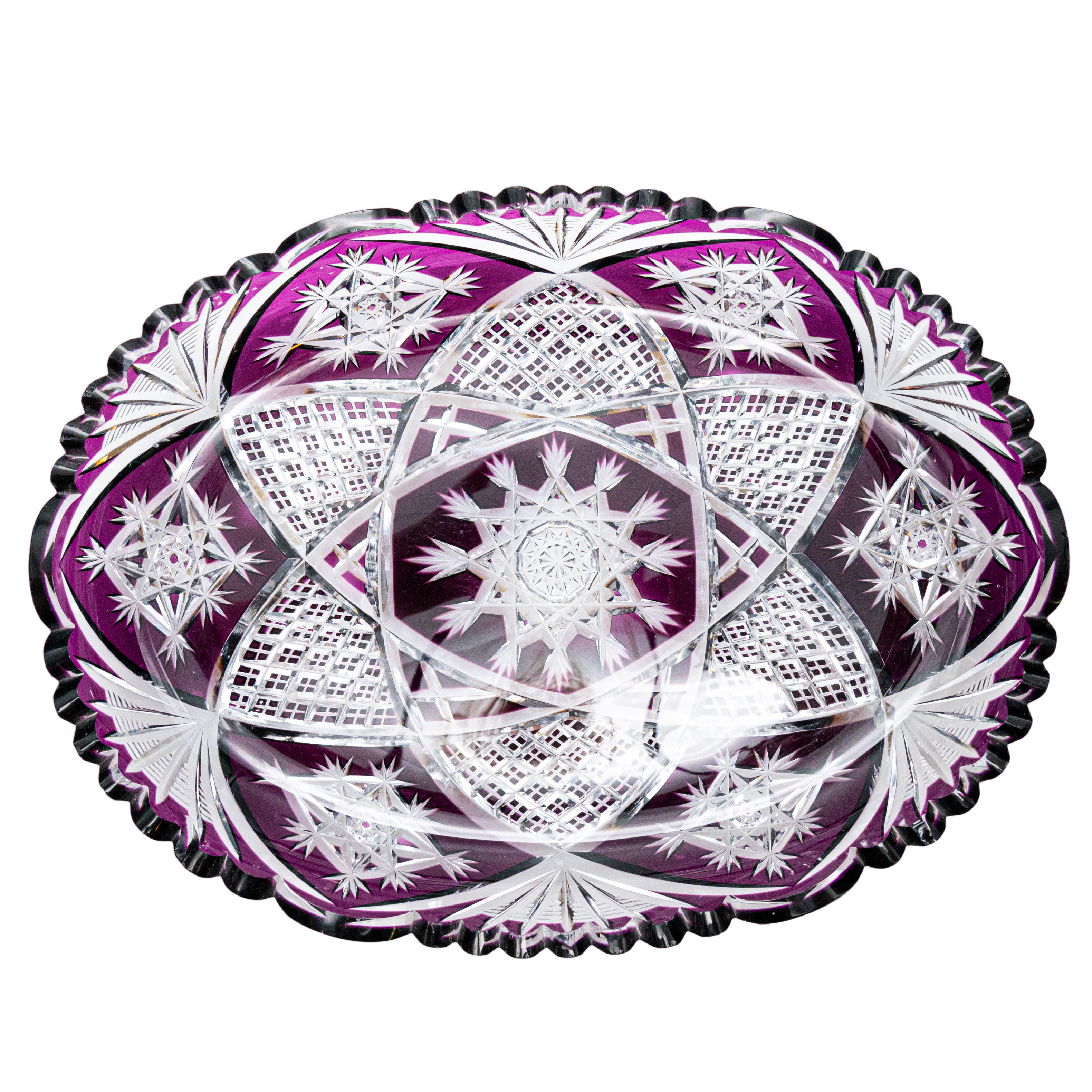 Baccarat Fruit Bowl, Violet Crystal, France, 1930