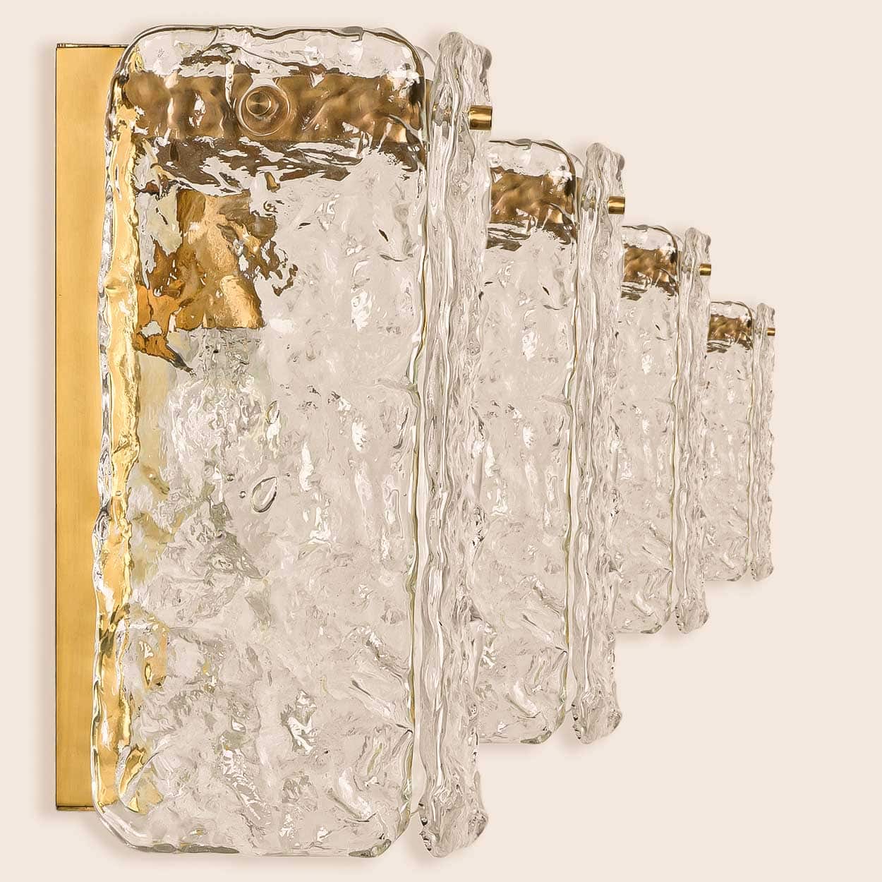 Several Structured Glass Wall Lights, Germany