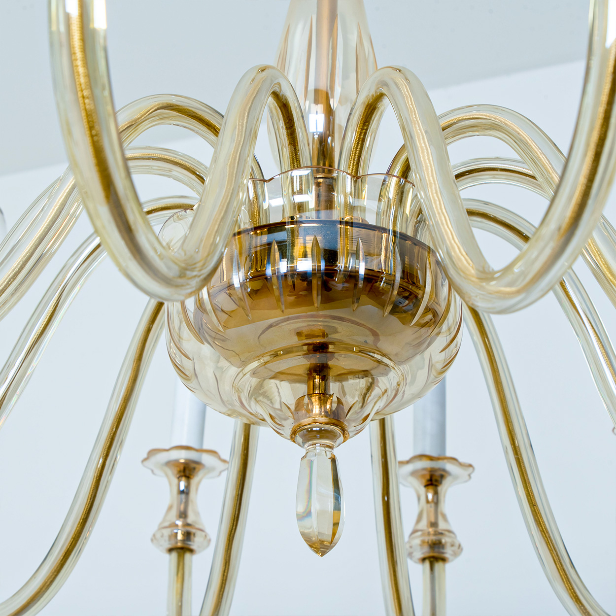 Stunning Murano Glass Chandelier, Italy 1960