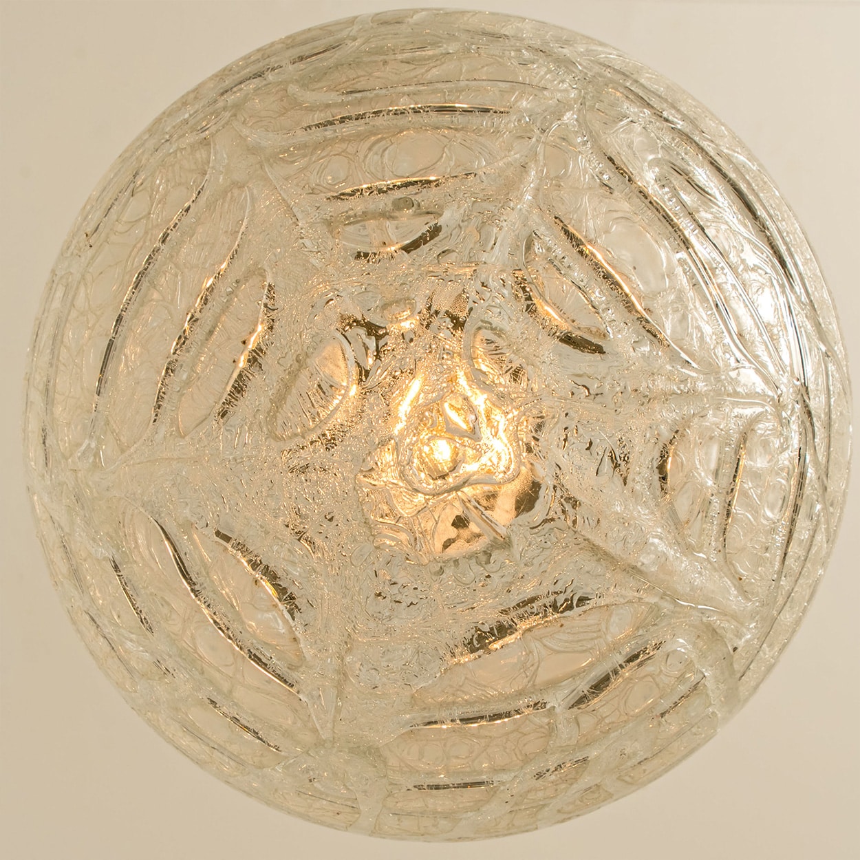 1 of the 3 Murano Clear Glass Pendant Lights, 1960s