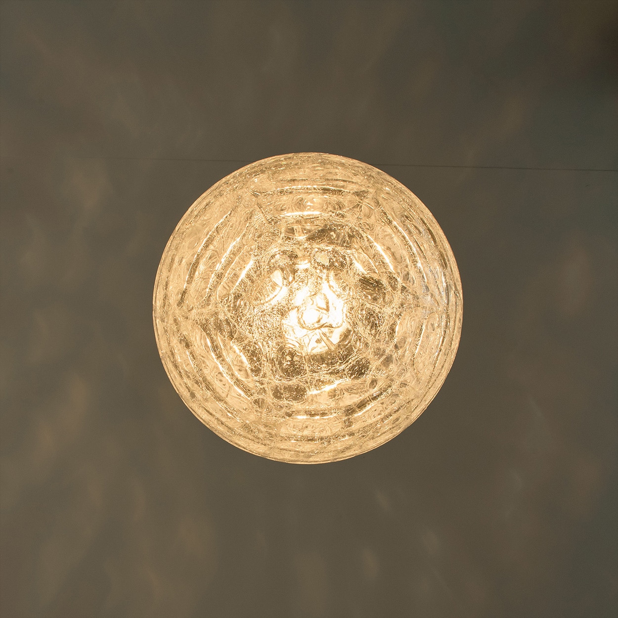 1 of the 3 Murano Clear Glass Pendant Lights, 1960s