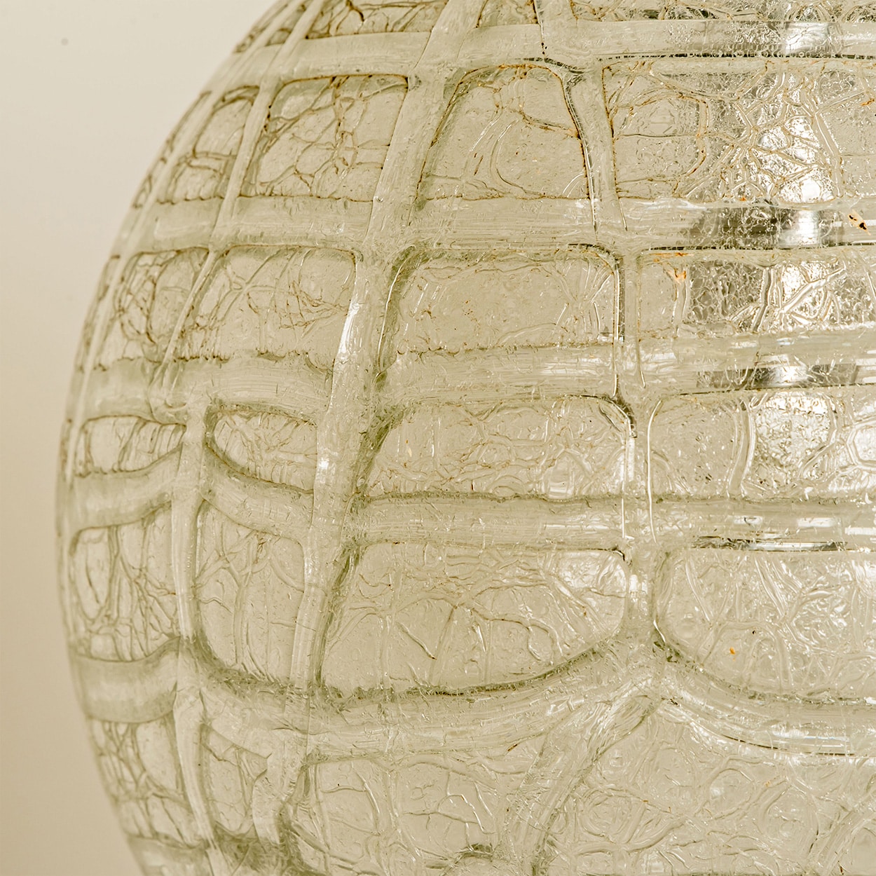 1 of the 3 Murano Clear Glass Pendant Lights, 1960s