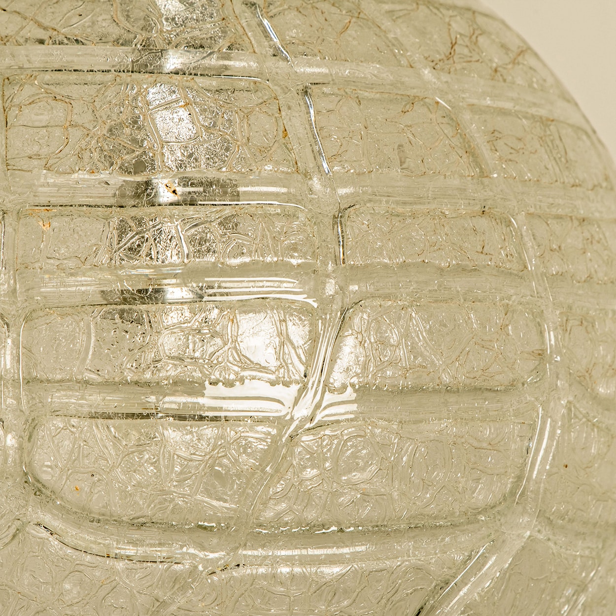 1 of the 3 Murano Clear Glass Pendant Lights, 1960s