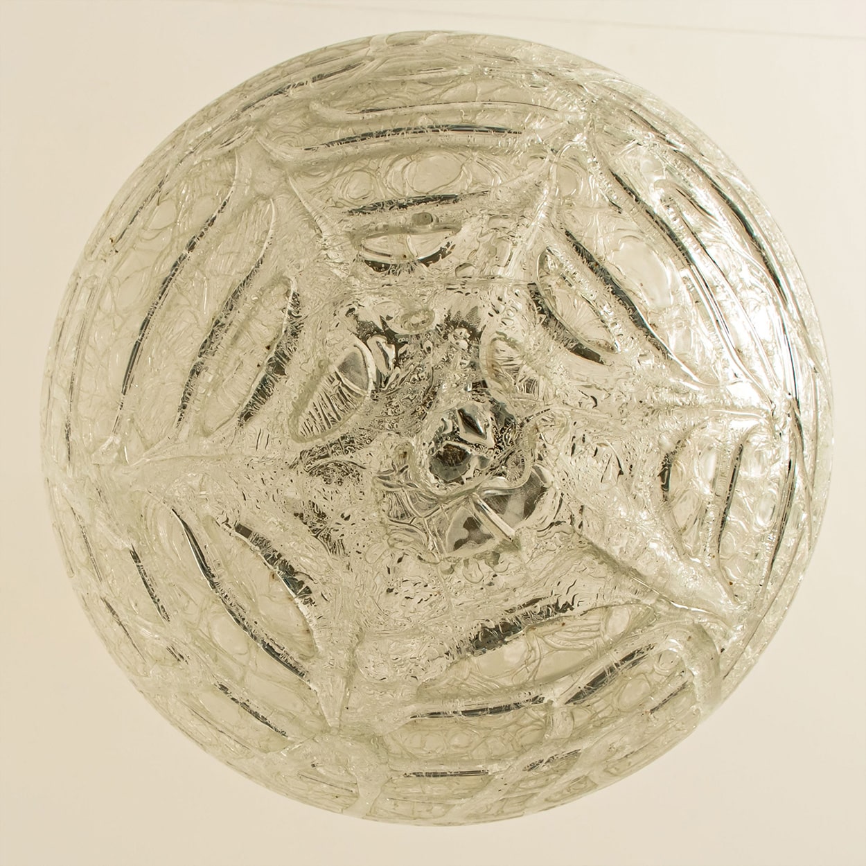 1 of the 3 Murano Clear Glass Pendant Lights, 1960s