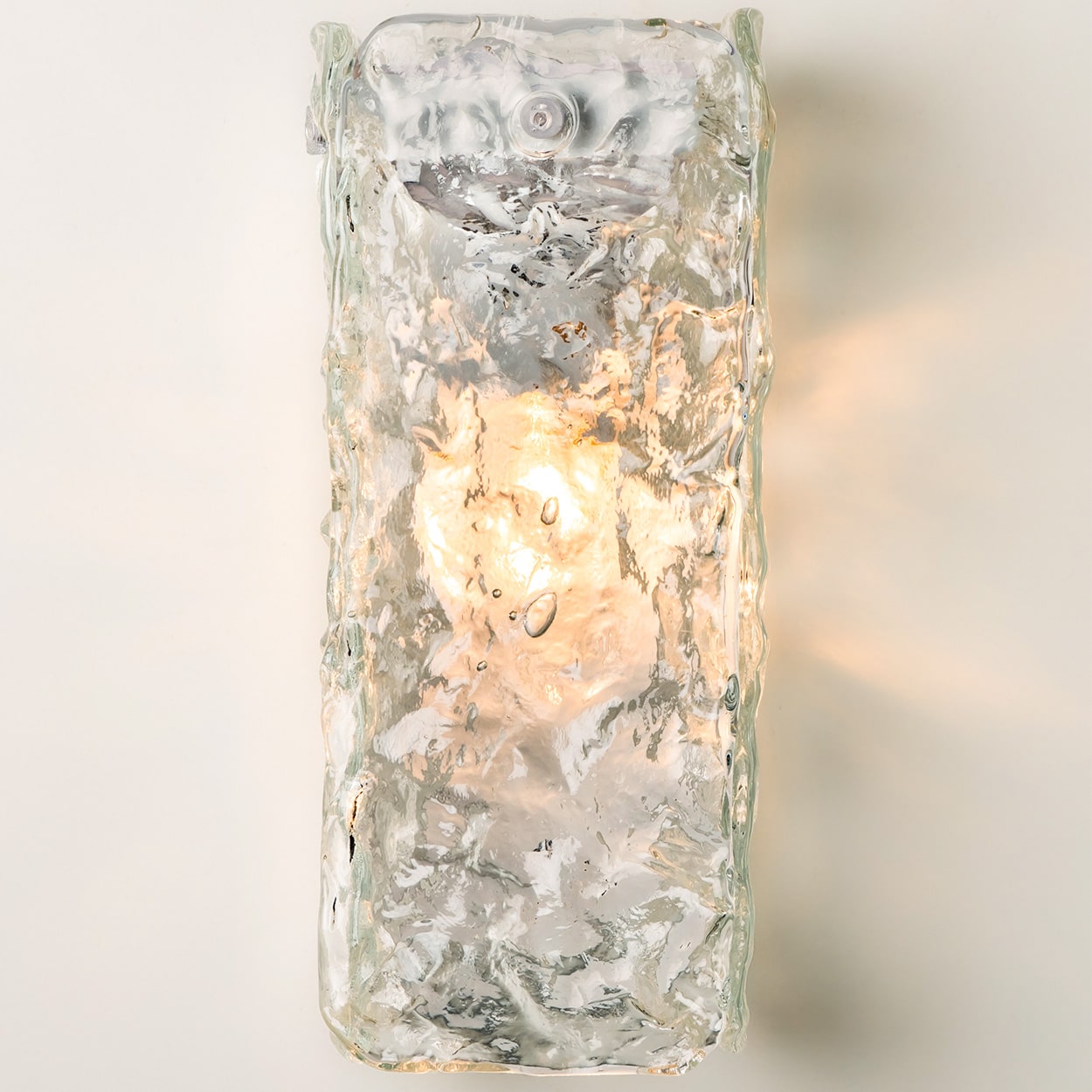 Several Textured Clear Glass Wall Sconces, Austria
