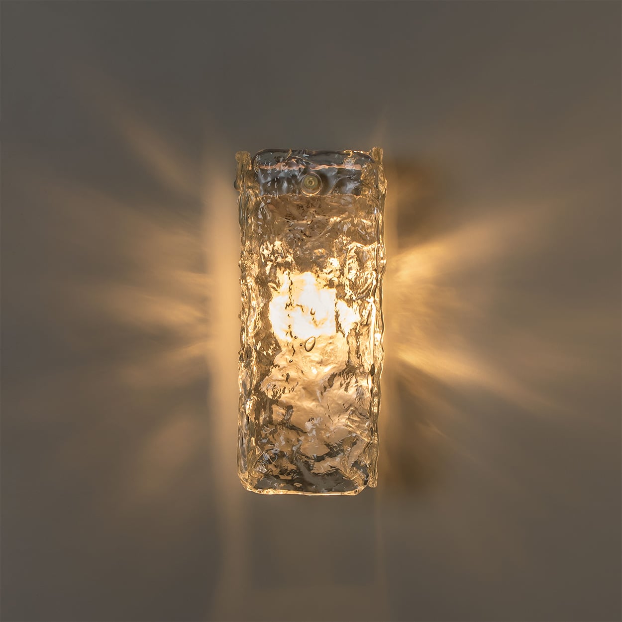 Several Textured Clear Glass Wall Sconces, Austria