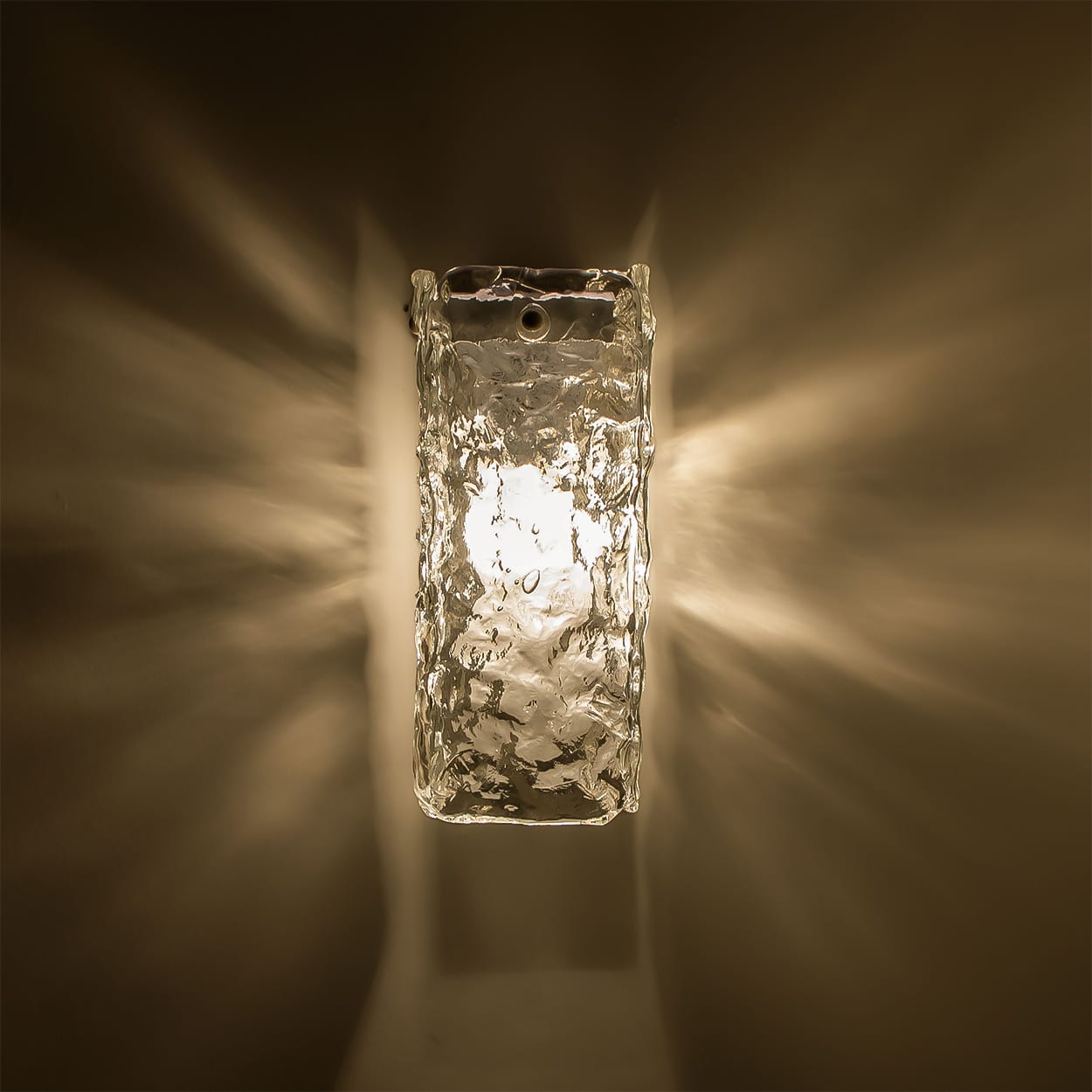 Several Textured Clear Glass Wall Sconces, Austria