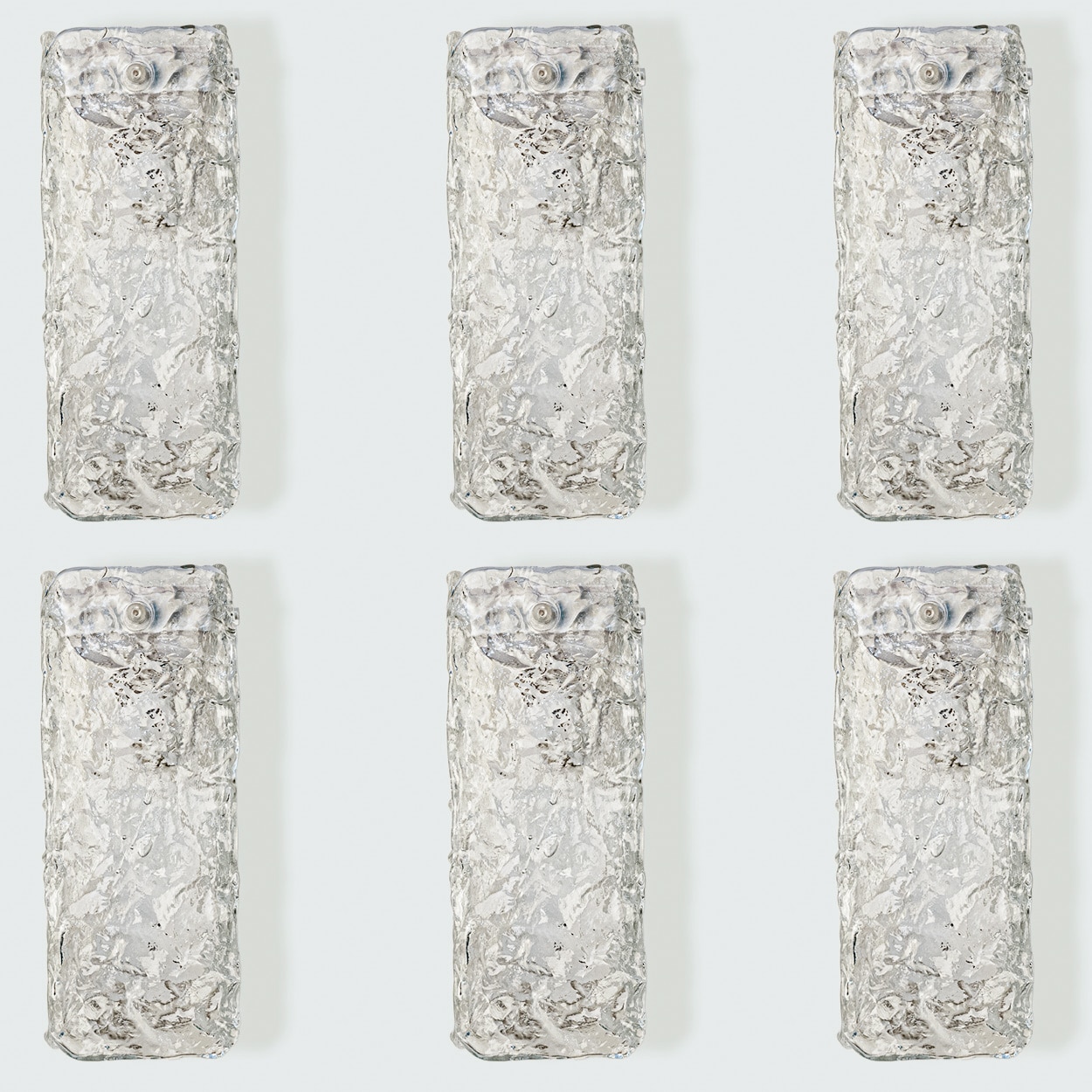 Several Textured Clear Glass Wall Sconces, Austria