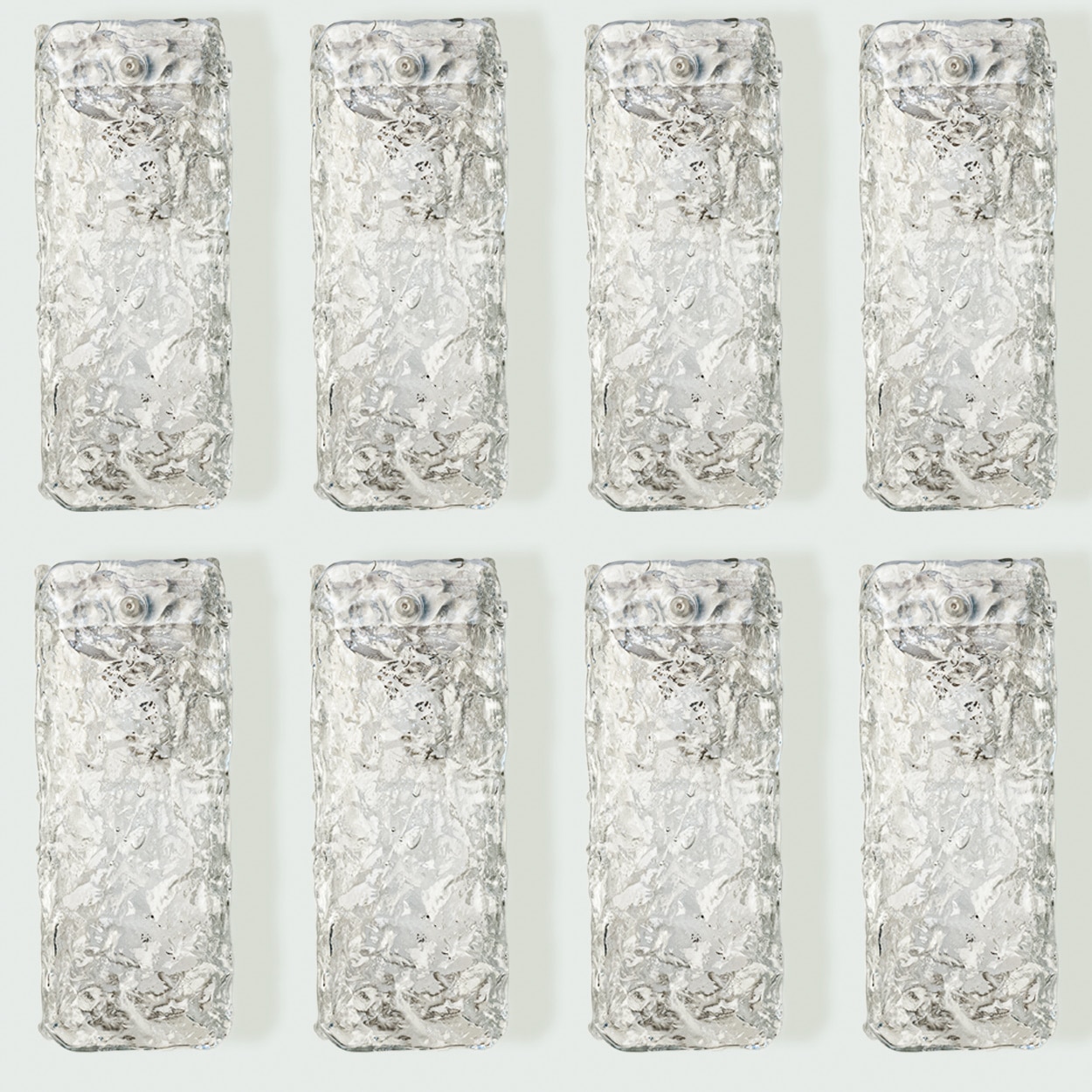 Several Textured Clear Glass Wall Sconces, Austria
